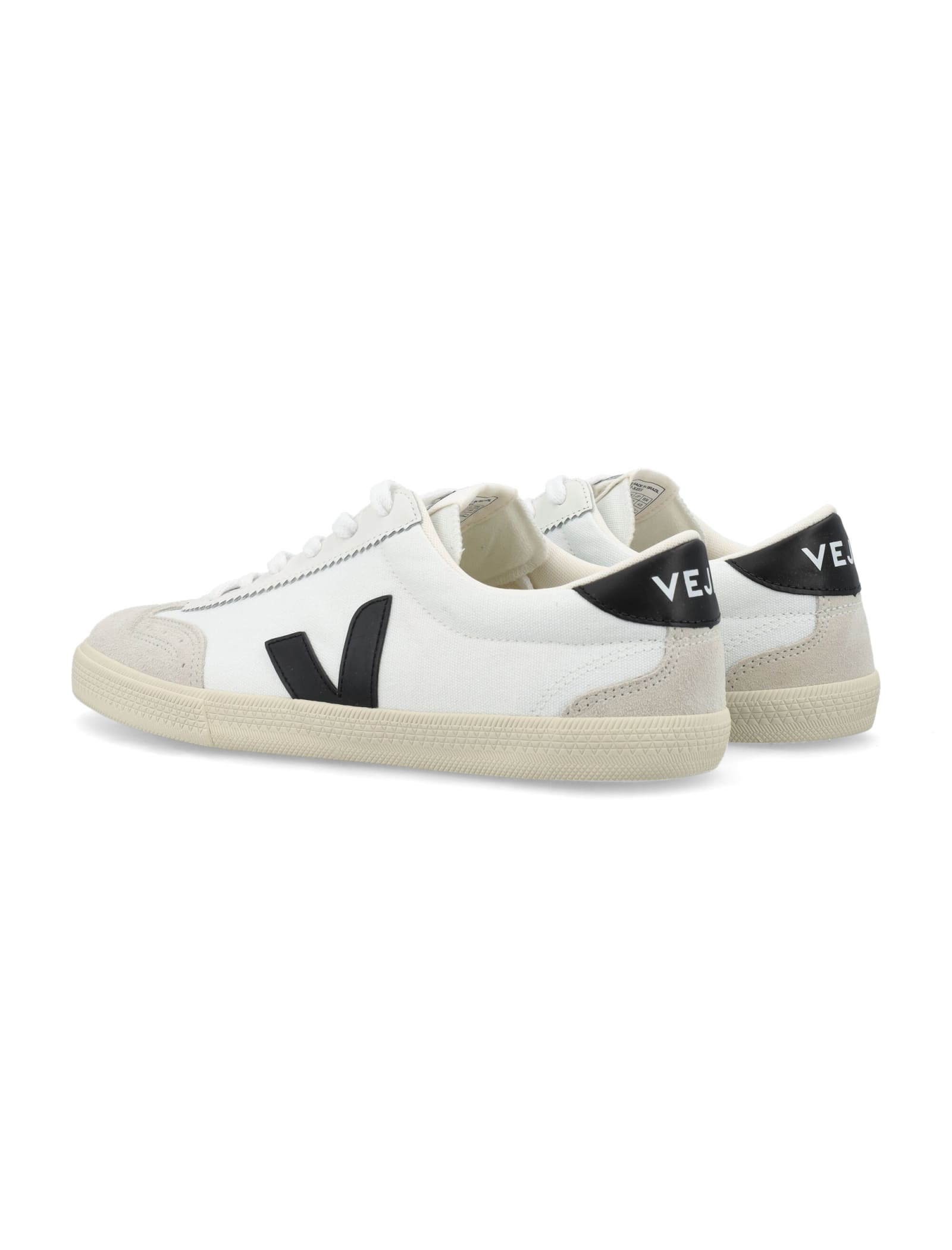 Shop Veja Volley Sneakers In White Black