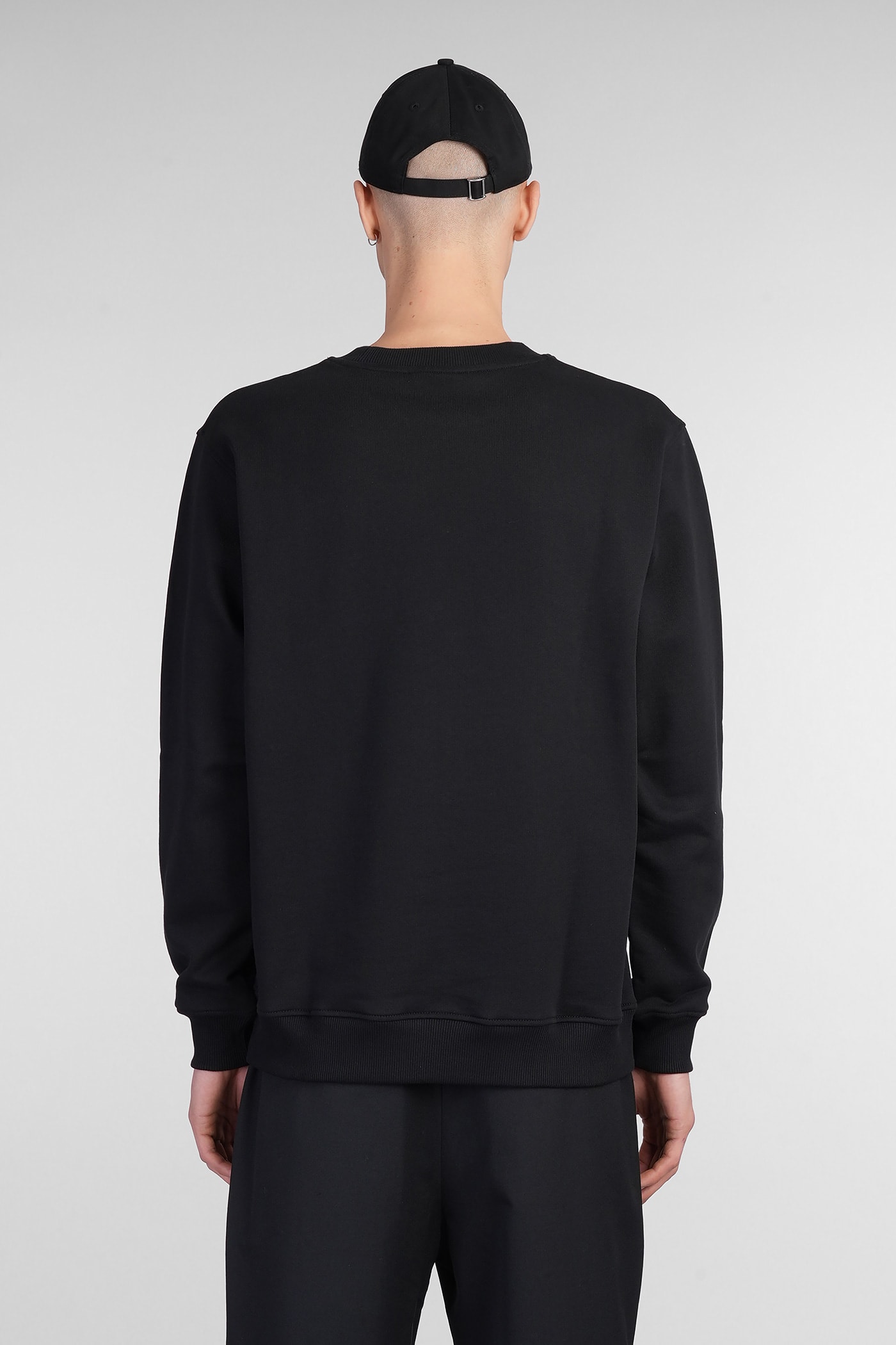 Drôle De Monsieur 'le Slogan Classique' Black Crewneck Sweatshirt With Contrasting Print In Black