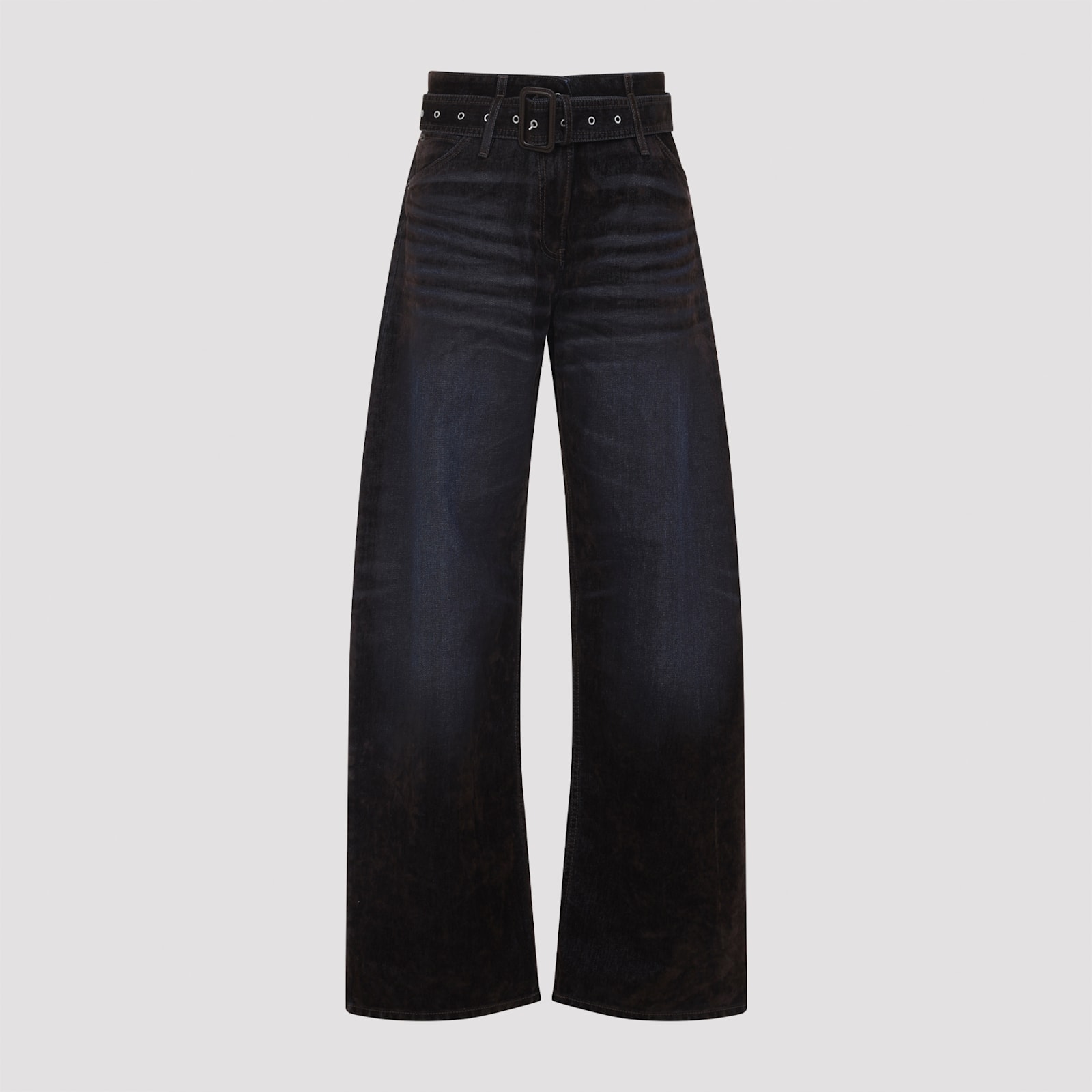 Acne Studios Trousers With Wide Leg And Belt Loops In Blue
