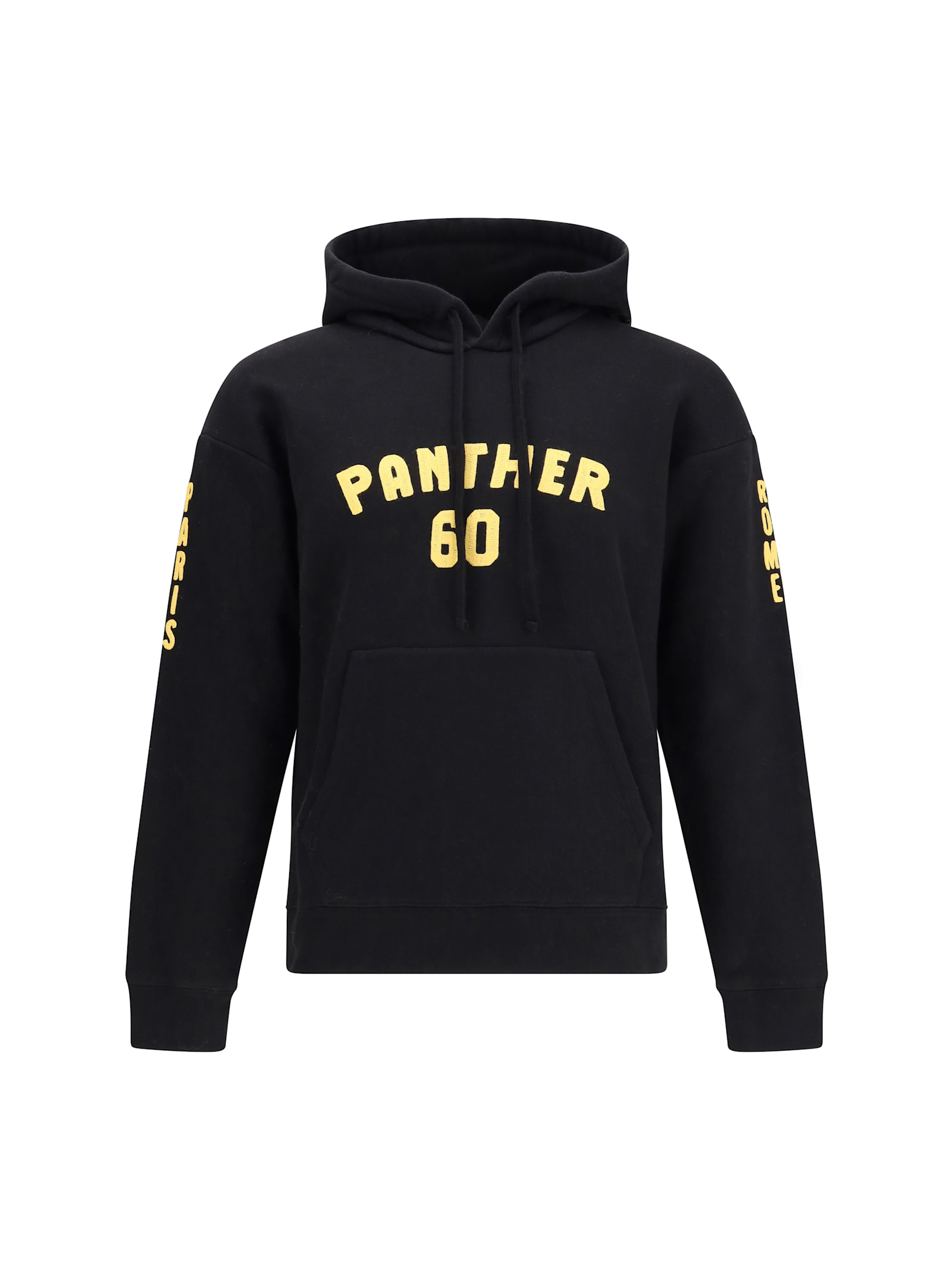 Valentino Cotton Hoodie Panther 60 In Black