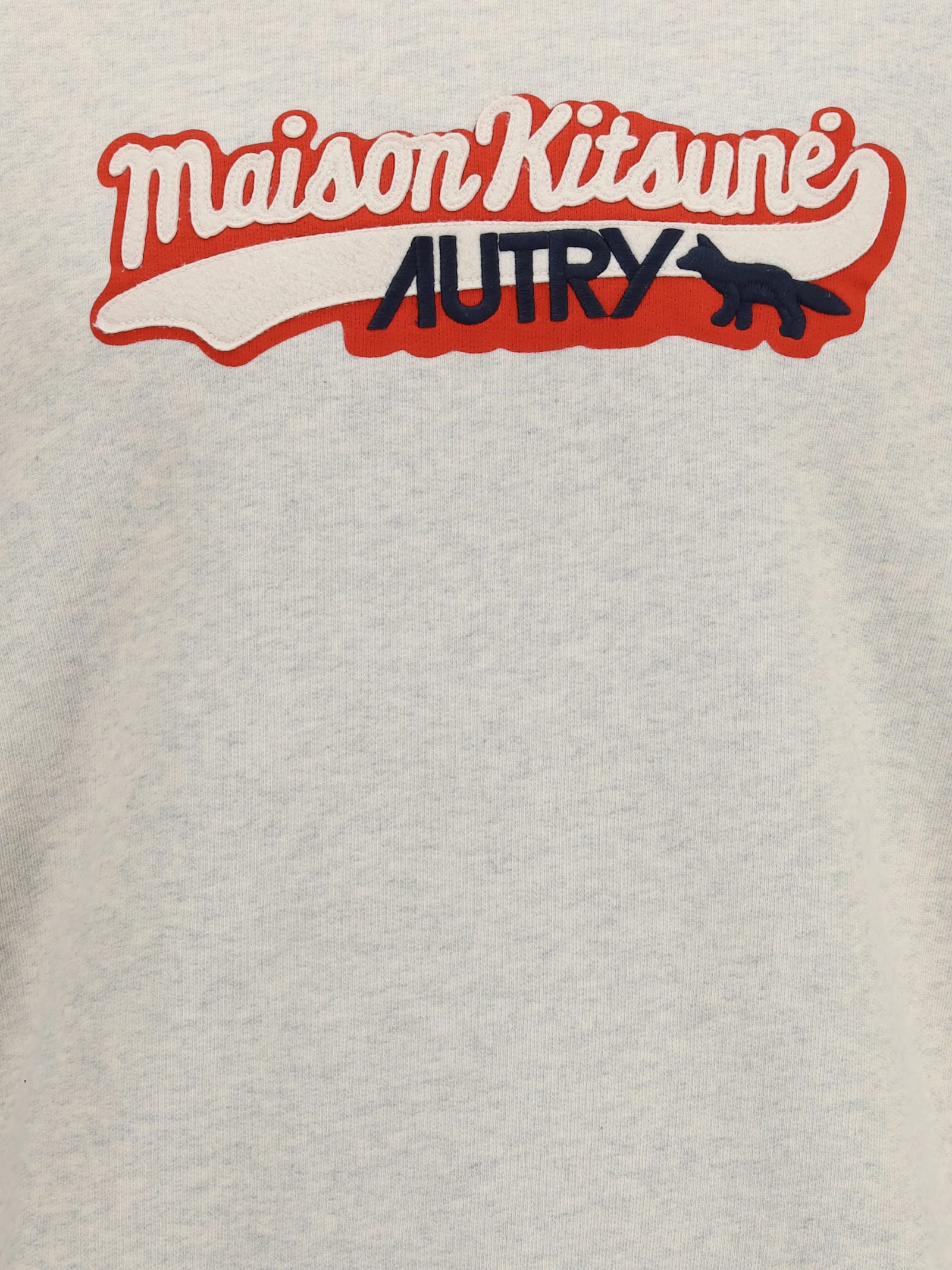 Autry Crew-neck Sweatshirt With Logo In Gray