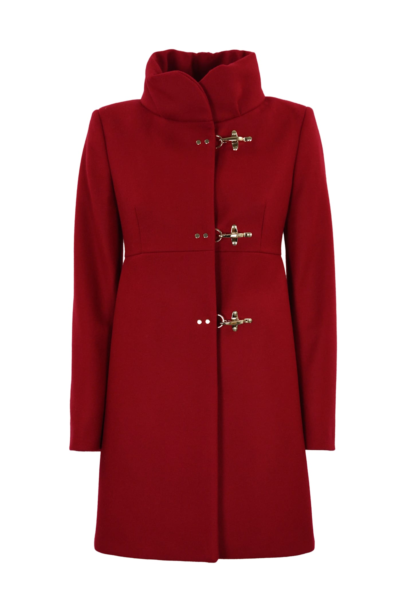 Fay Romantic Coat In Rosso