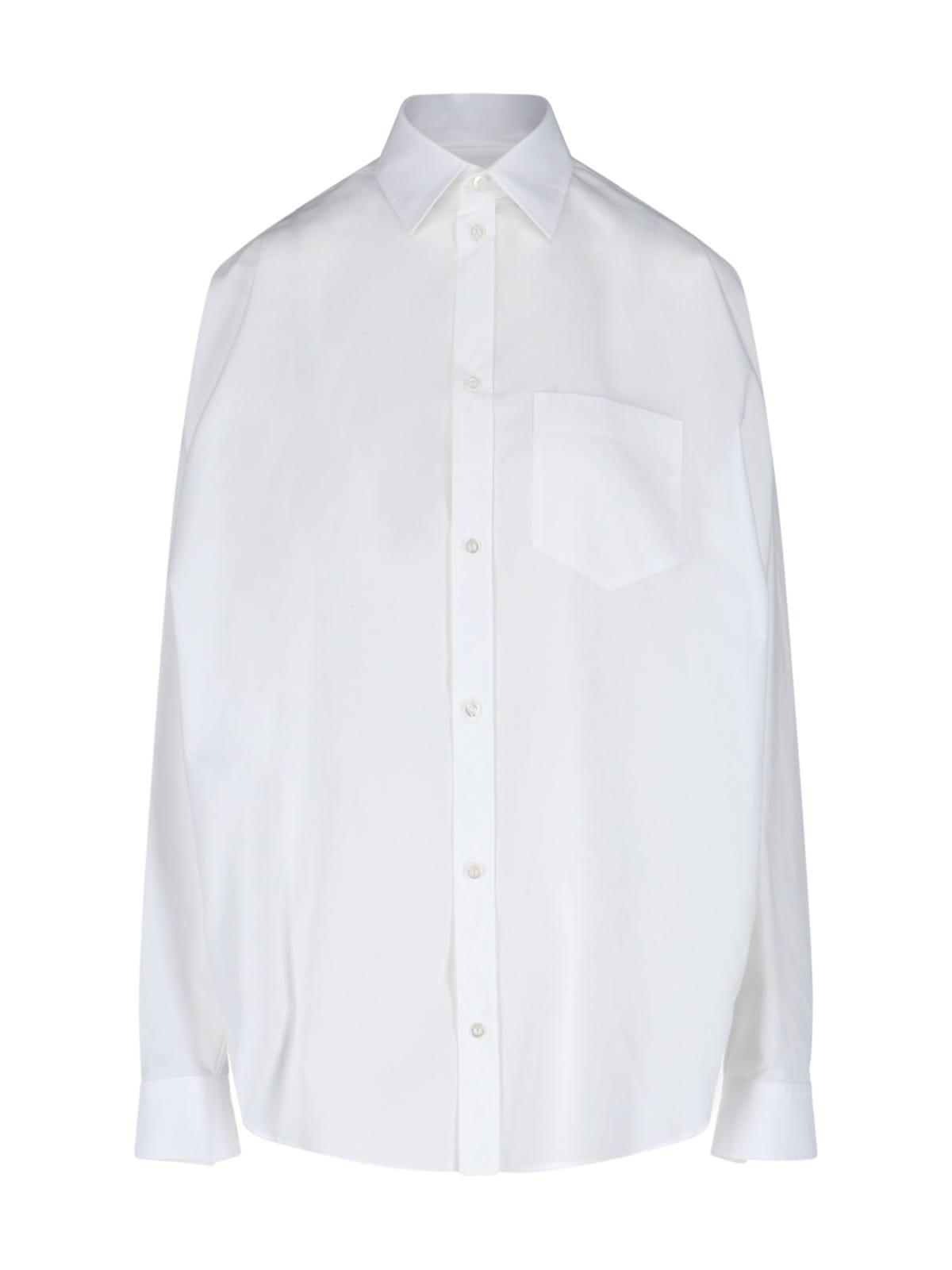 Balenciaga Back Logo Shirt In White