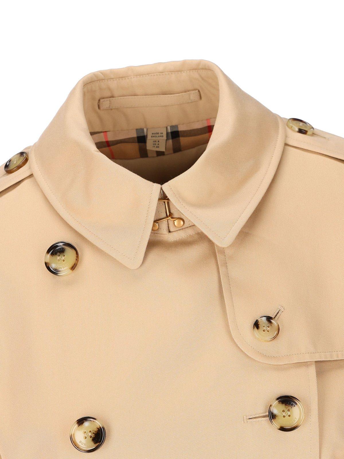 Burberry Women's Short Kensington Heritage Trench Coat In Beige