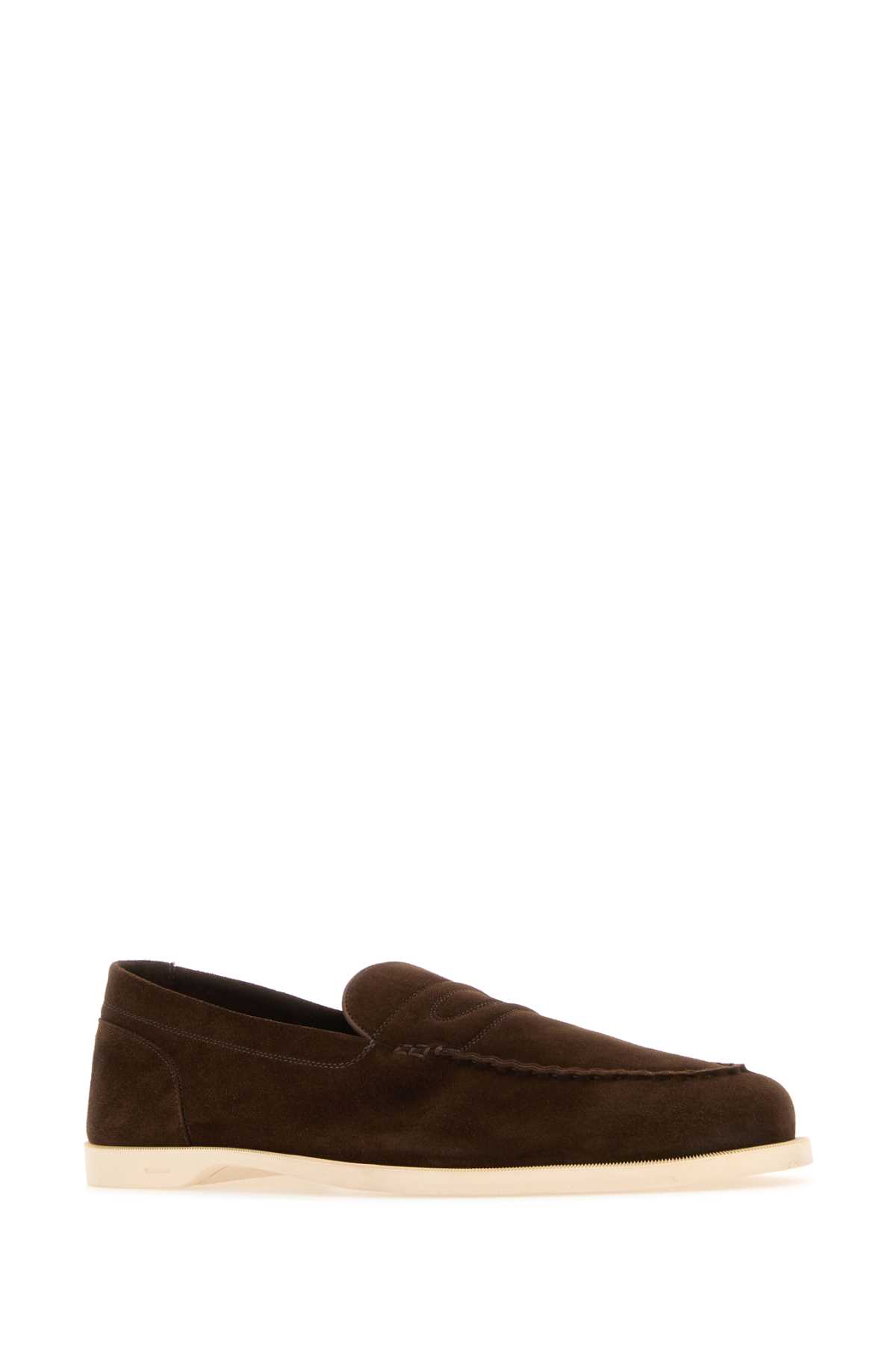 Shop John Lobb Chocolate Suede Pace Loafers In 2y