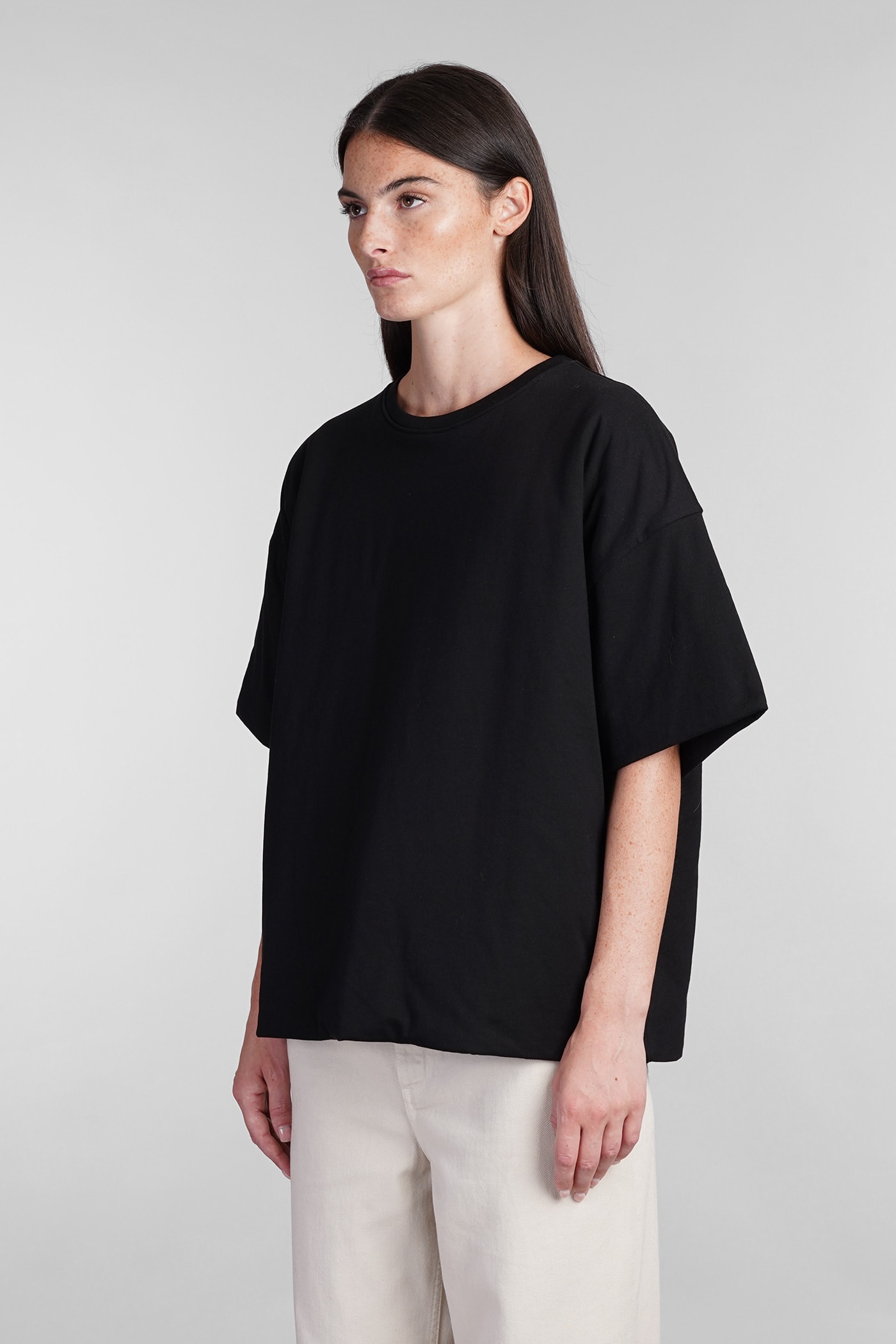 Shop Laneus T-shirt In Black Cotton