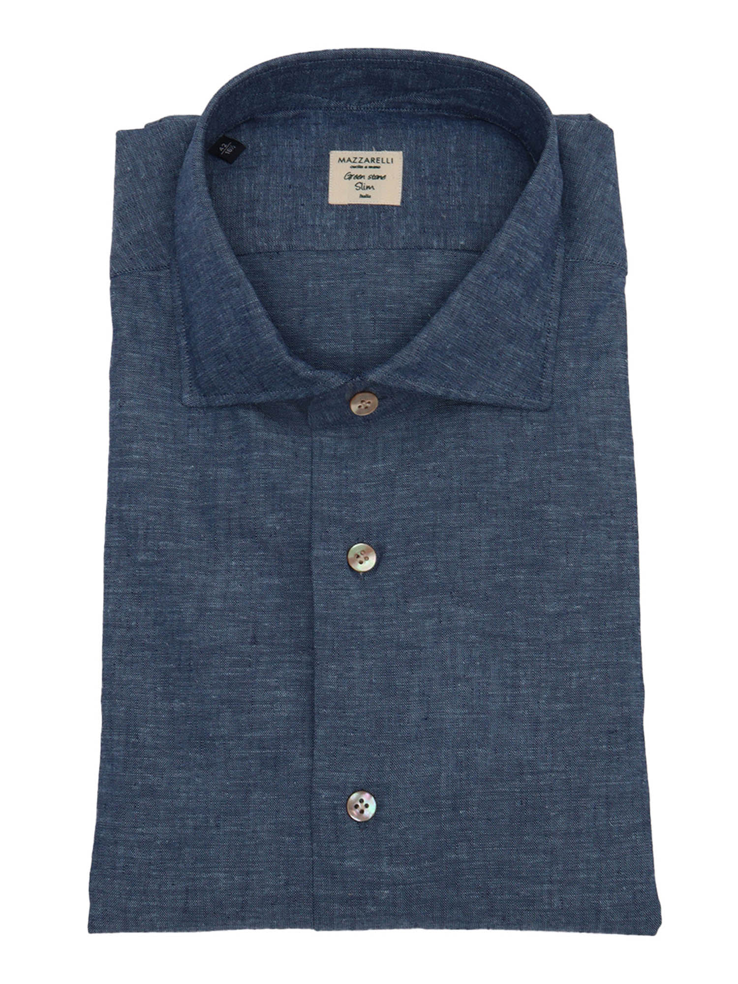Linen Blend Shirt In Blue