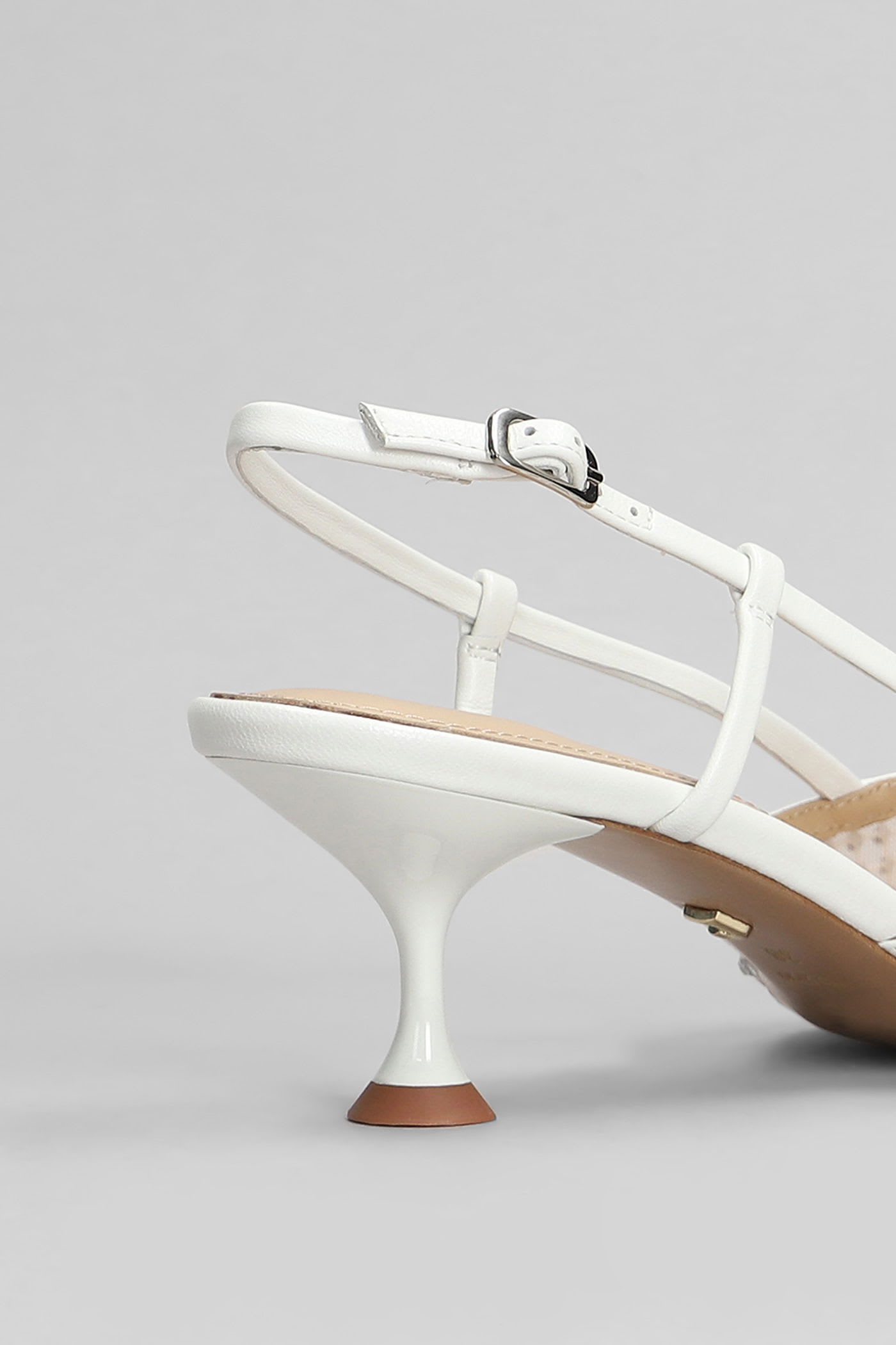 Lola Cruz 90mm Slingback Crystal-embellished Pumps In Silver
