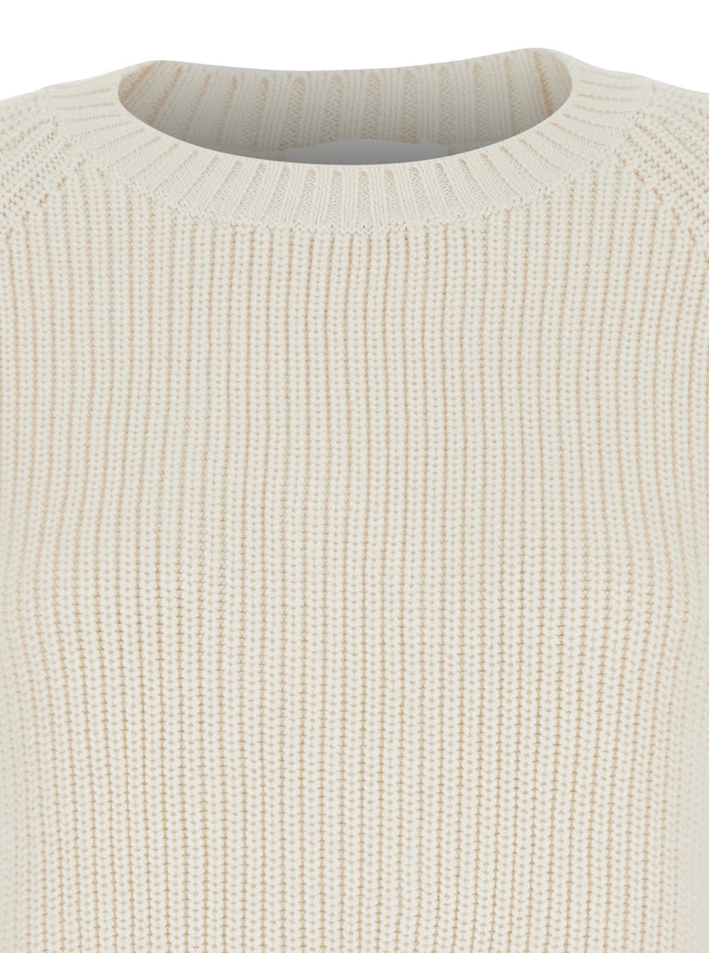 P.a.r.o.s.h White Knit Crewneck Sweater In White