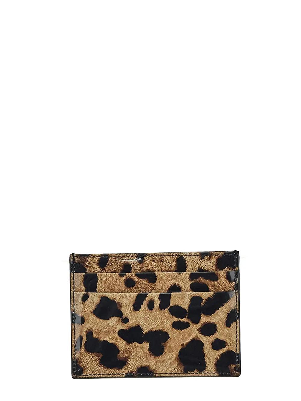 Shop Dolce & Gabbana Leopard-print Card Holder