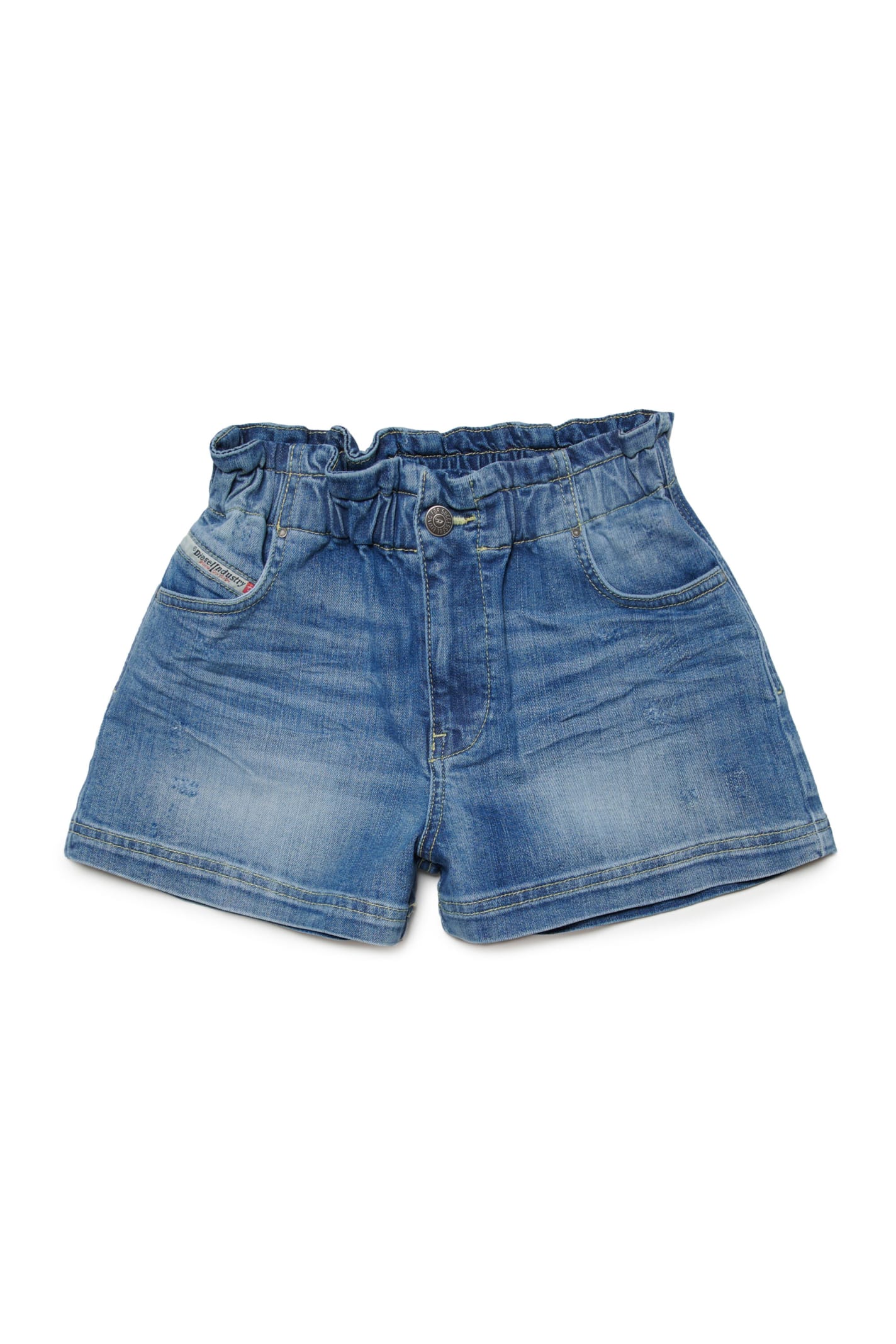 Shop Diesel Pamlix Shorts  Shorts In Light Shaded Denim