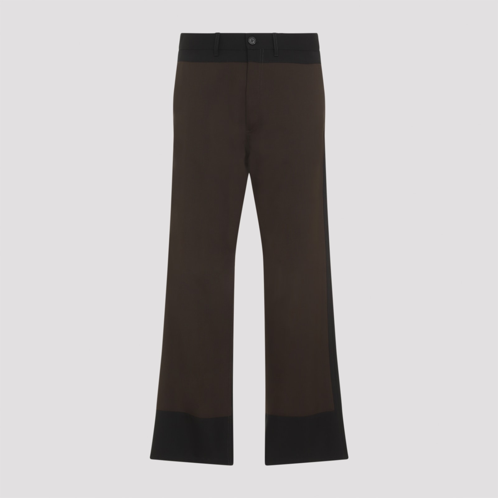 Marni Straight-leg Wool Pants In Black