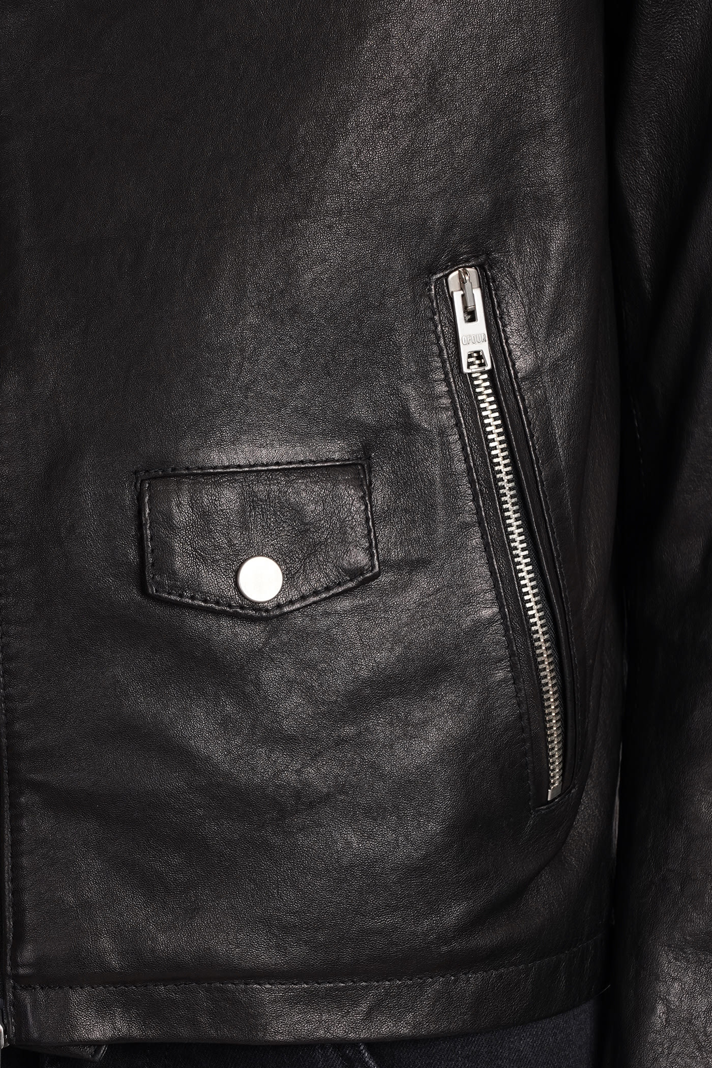 Shop Dfour Leather Jacket In Black Leather