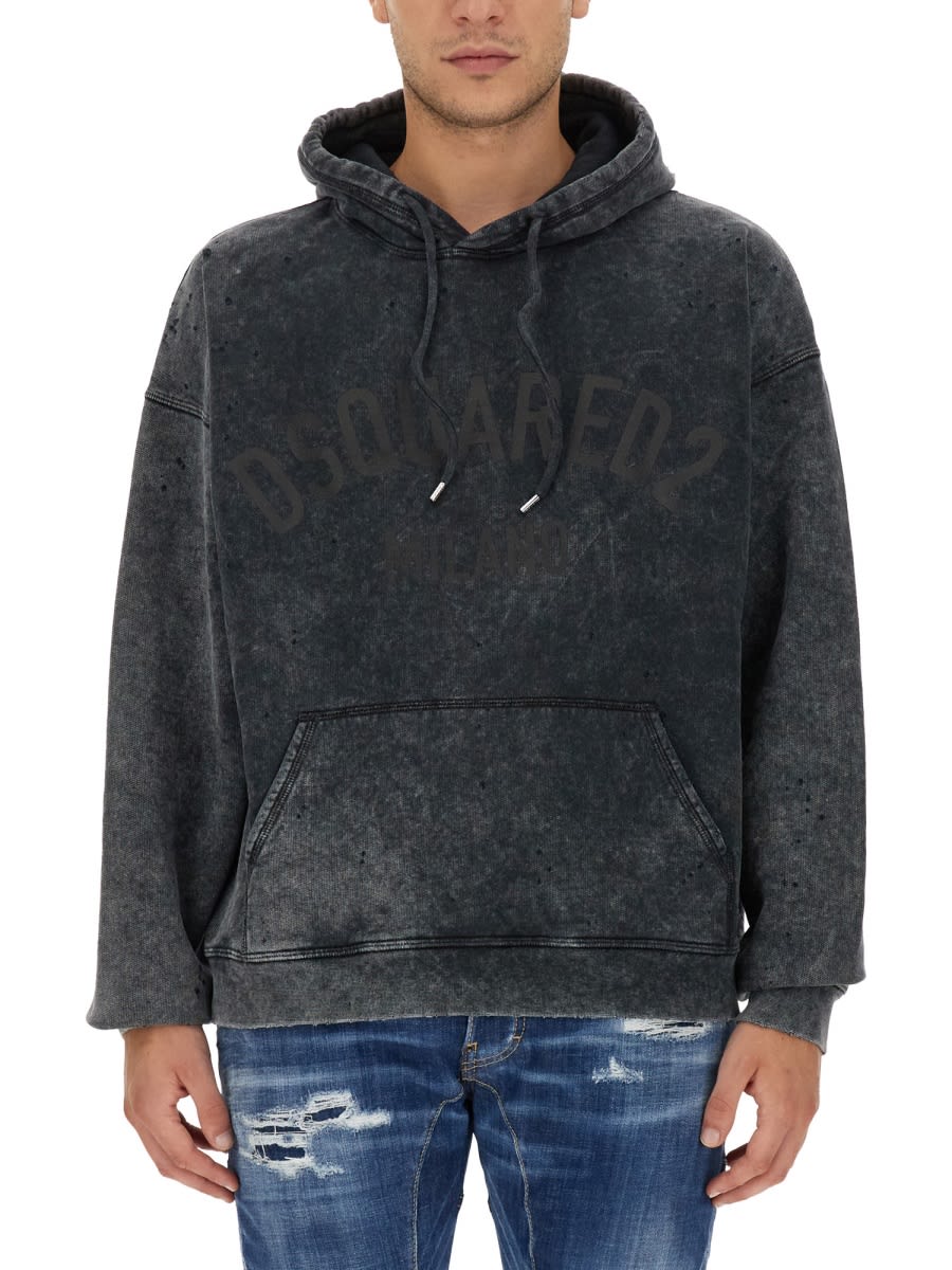 Shop Dsquared2 Sweatshirt With Logo In Black