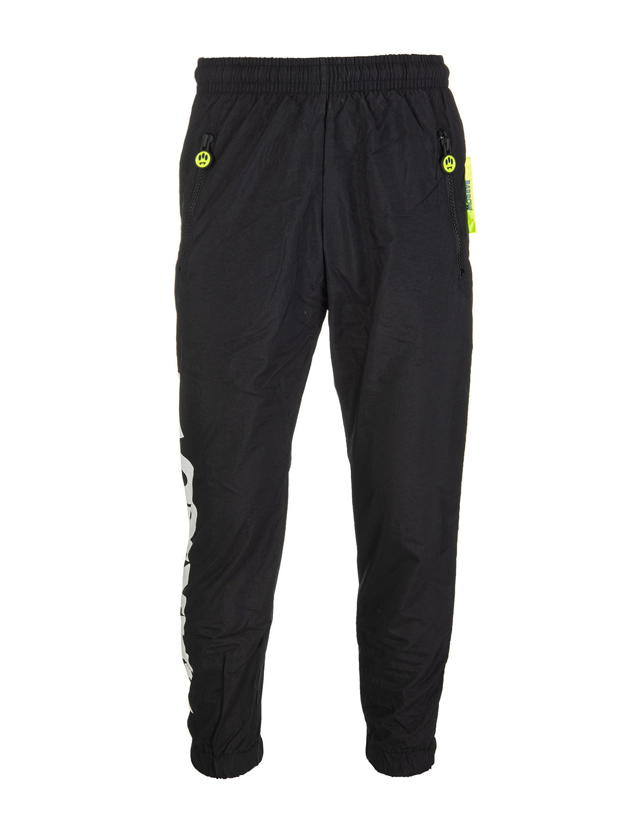 Click to view more detailed imagery on our partner's website Barrow Unisex Black Nylon Joggers With Logo In Nero
