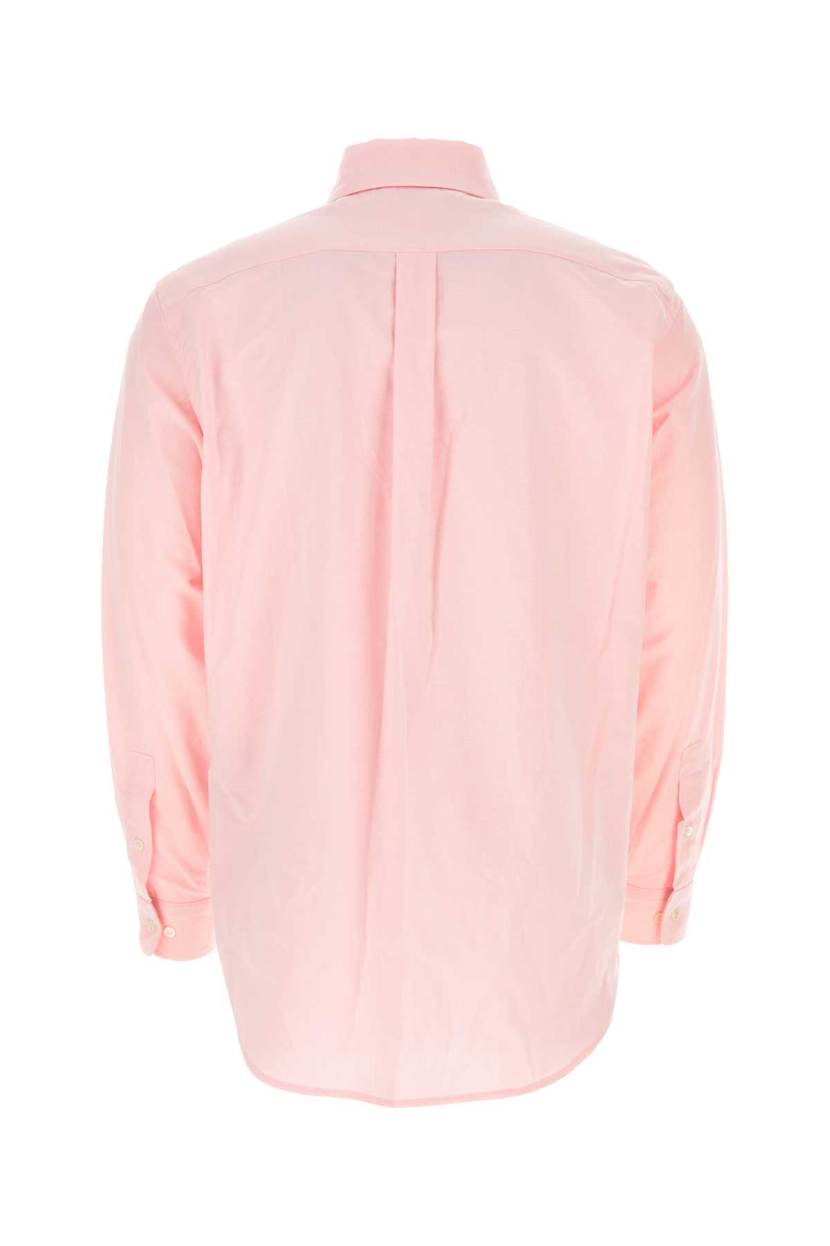 Shop Palm Angels Pink Cotton Shirt In Pinkblack