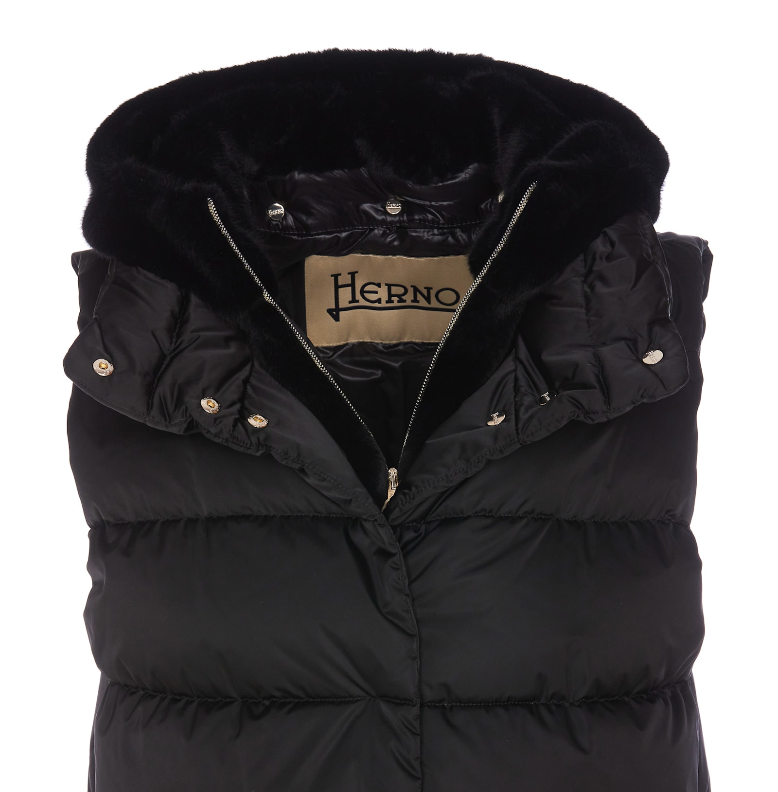 Shop Herno Sleeveless Padded Vest In Black