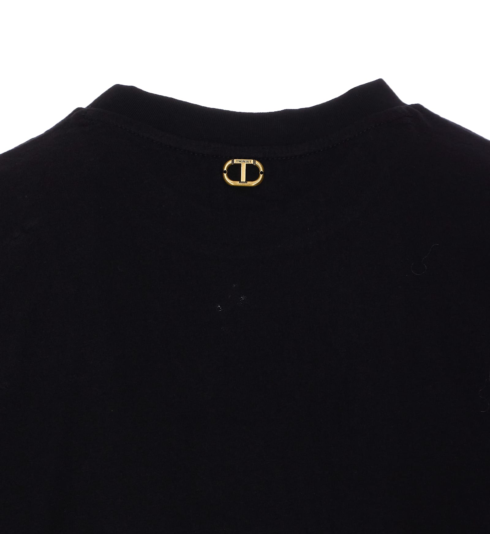 Twinset Embroidered T-shirt In Black