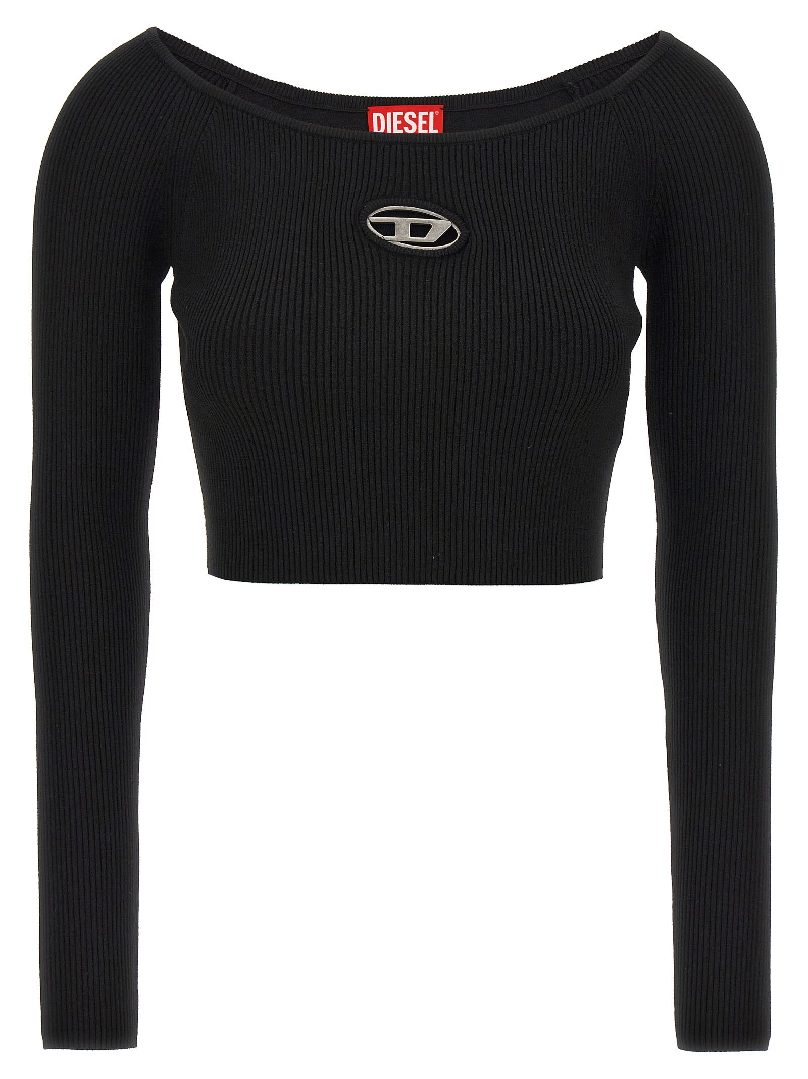 DIESEL M-VERA-LS CROPPED SWEATER 