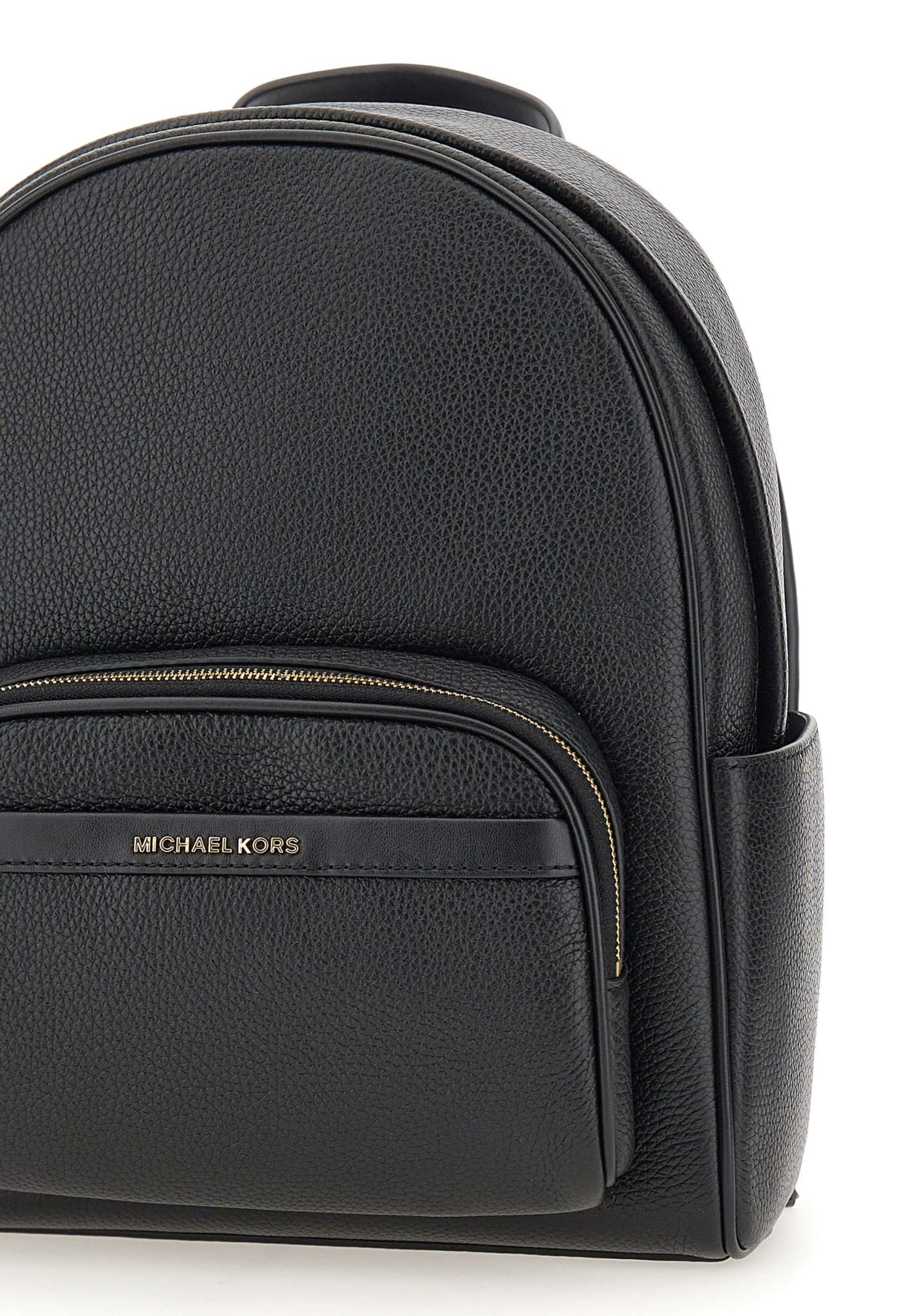 Michael Michael Kors Leather Backpack With Logo In Black