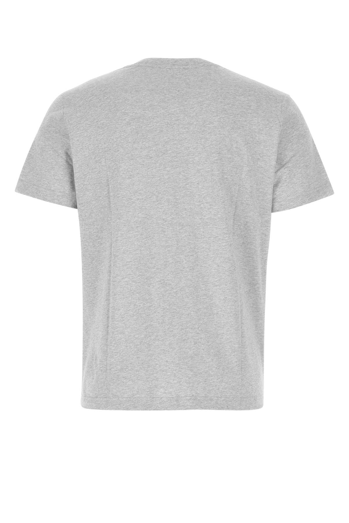 Shop Apc Melange Grey Cotton T-shirt