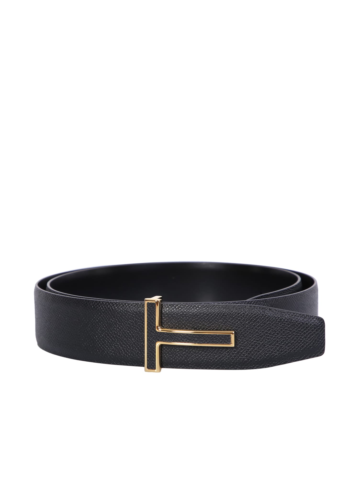 TOM FORD T-BUCKLE BLACK BELT