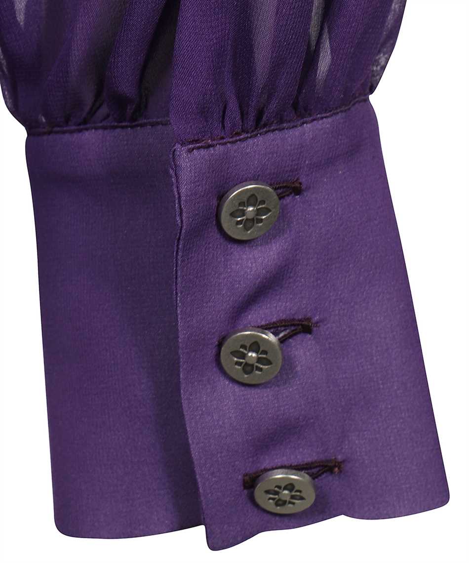 John Richmond Long-sleeved Button-cuff Shirt In Purple
