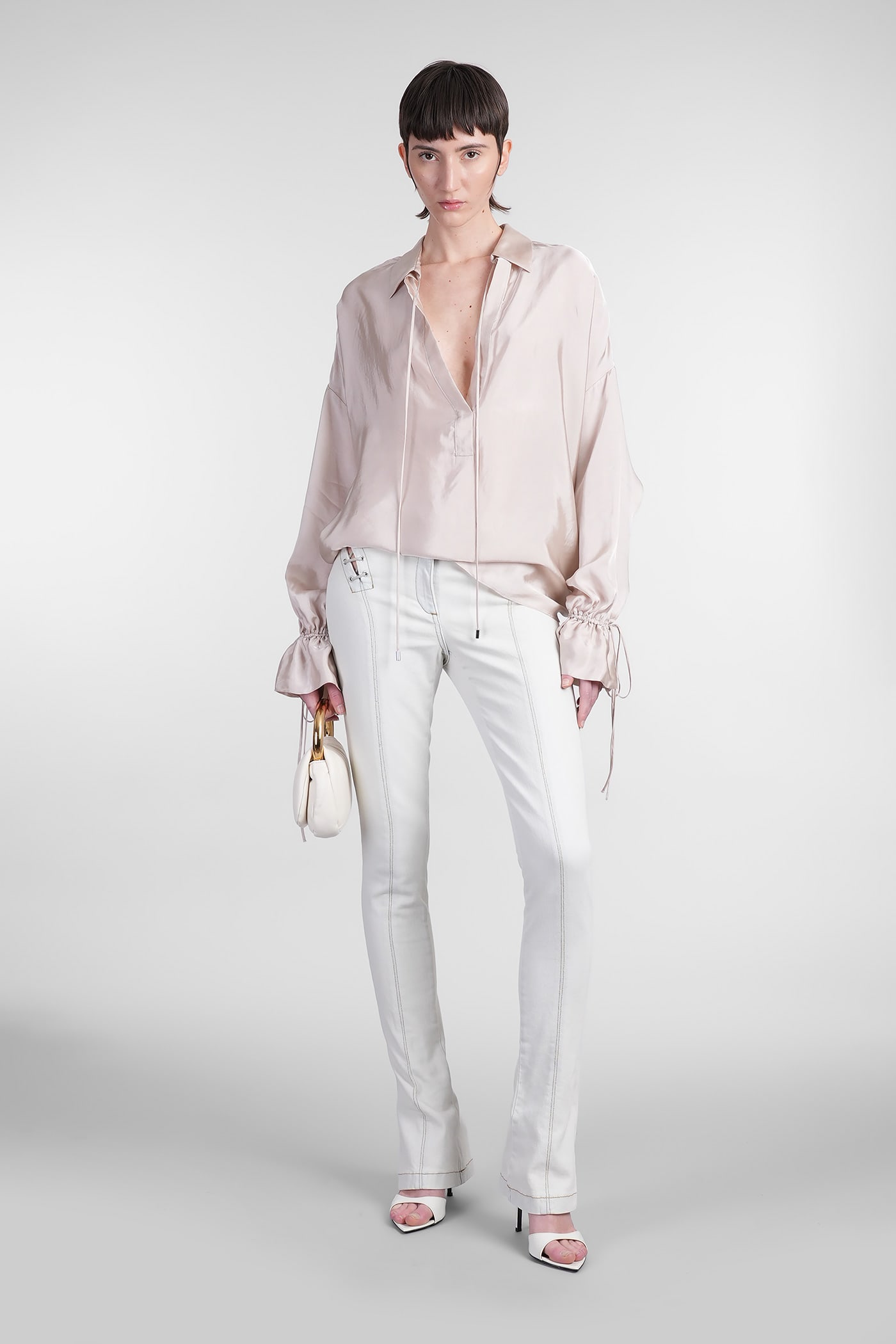 Blumarine Blouse In Rose-pink Viscose In Rose-pink