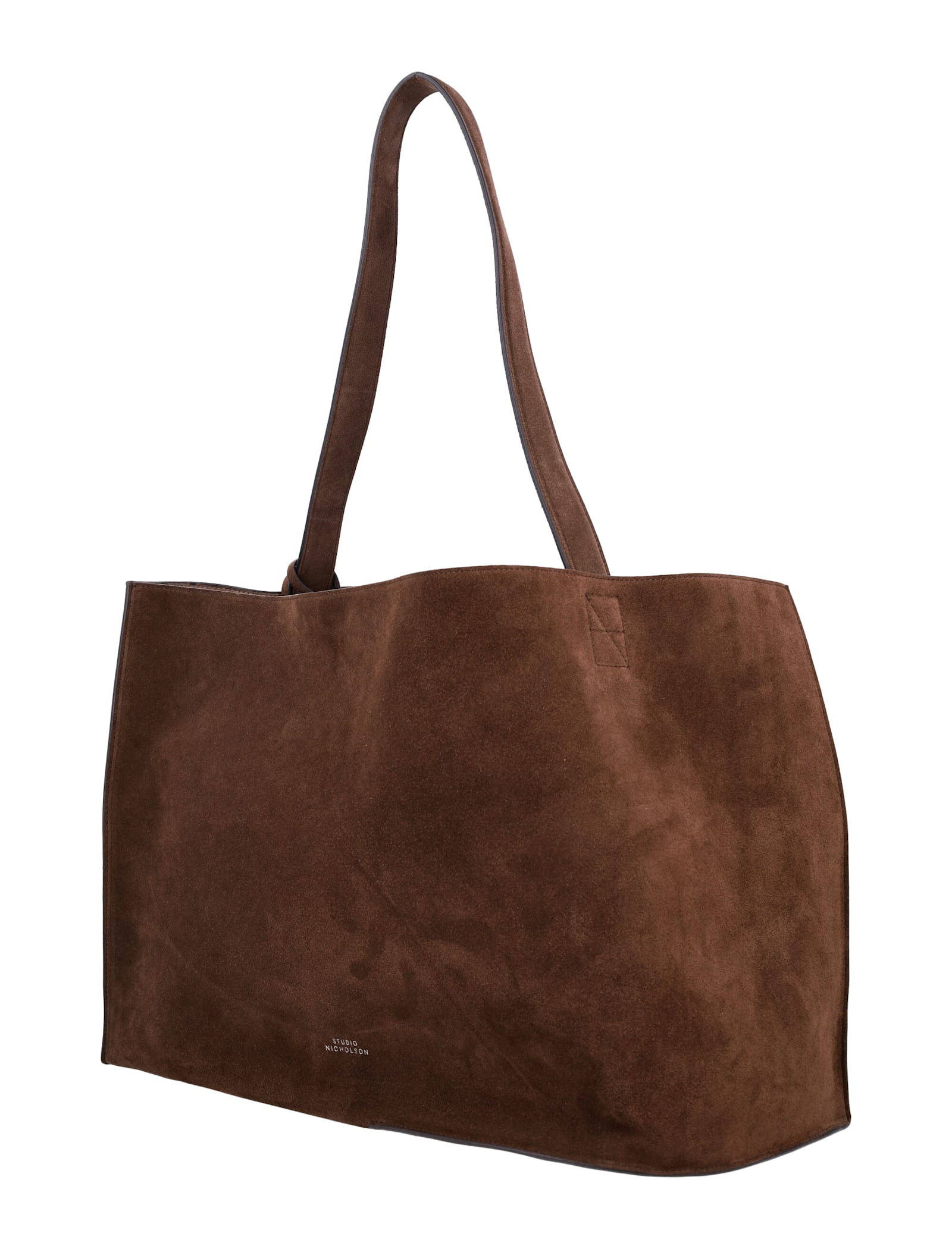 Studio Nicholson The Reflection Suede Shoulder Tote In Cocoa