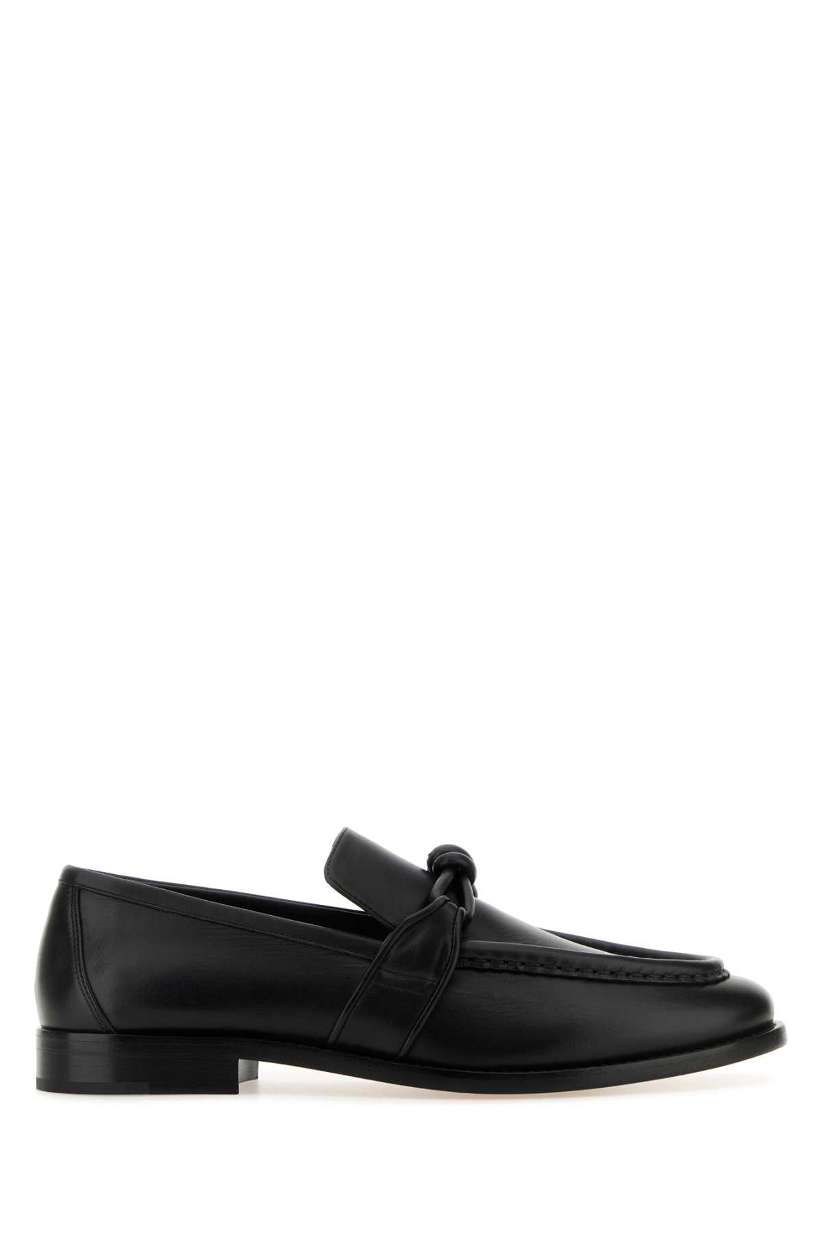 Black Leather Astaire Loafers
