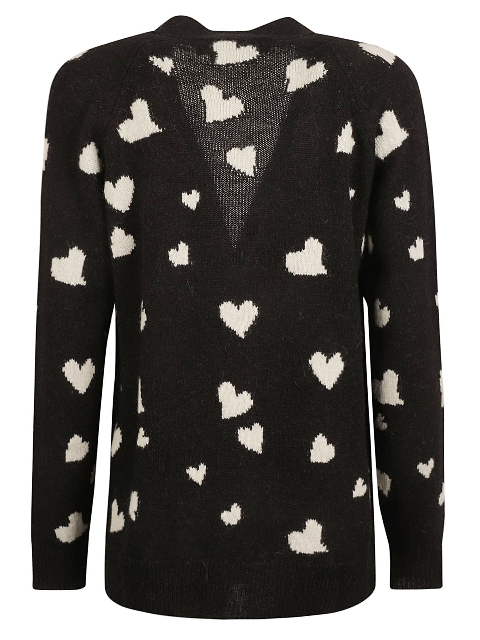 Shop Marni Bunch Of Hearts Cardigan In Black