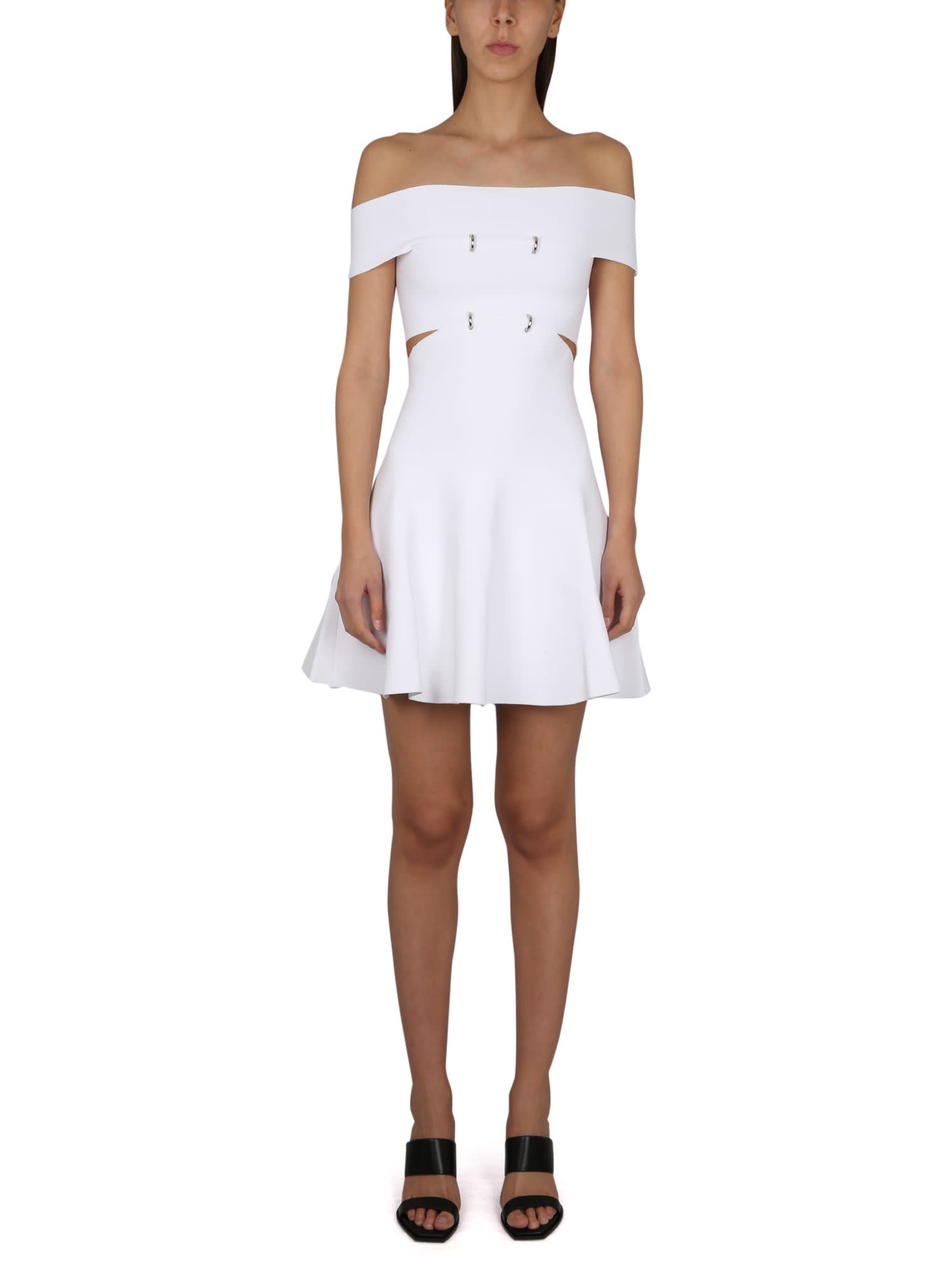 Alexander McQueen Off-the-shoulders Mini Dress With D Rings