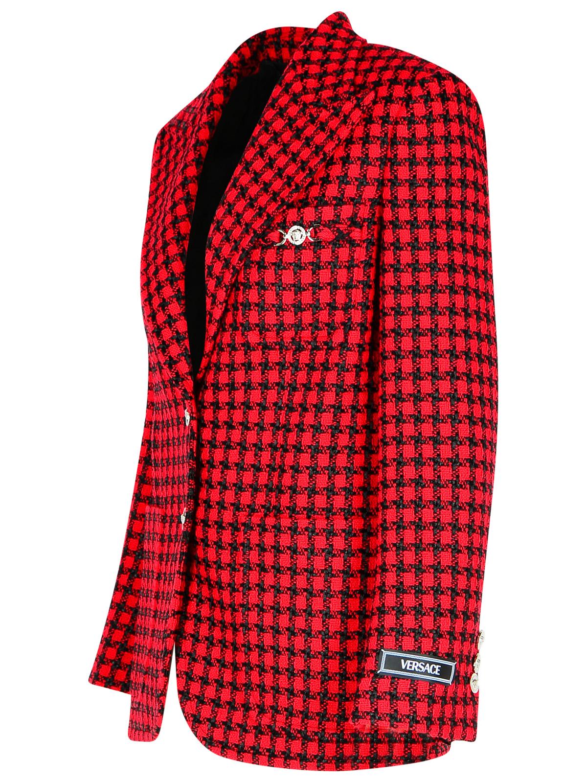 Shop Versace Red Wool Blend Blazer