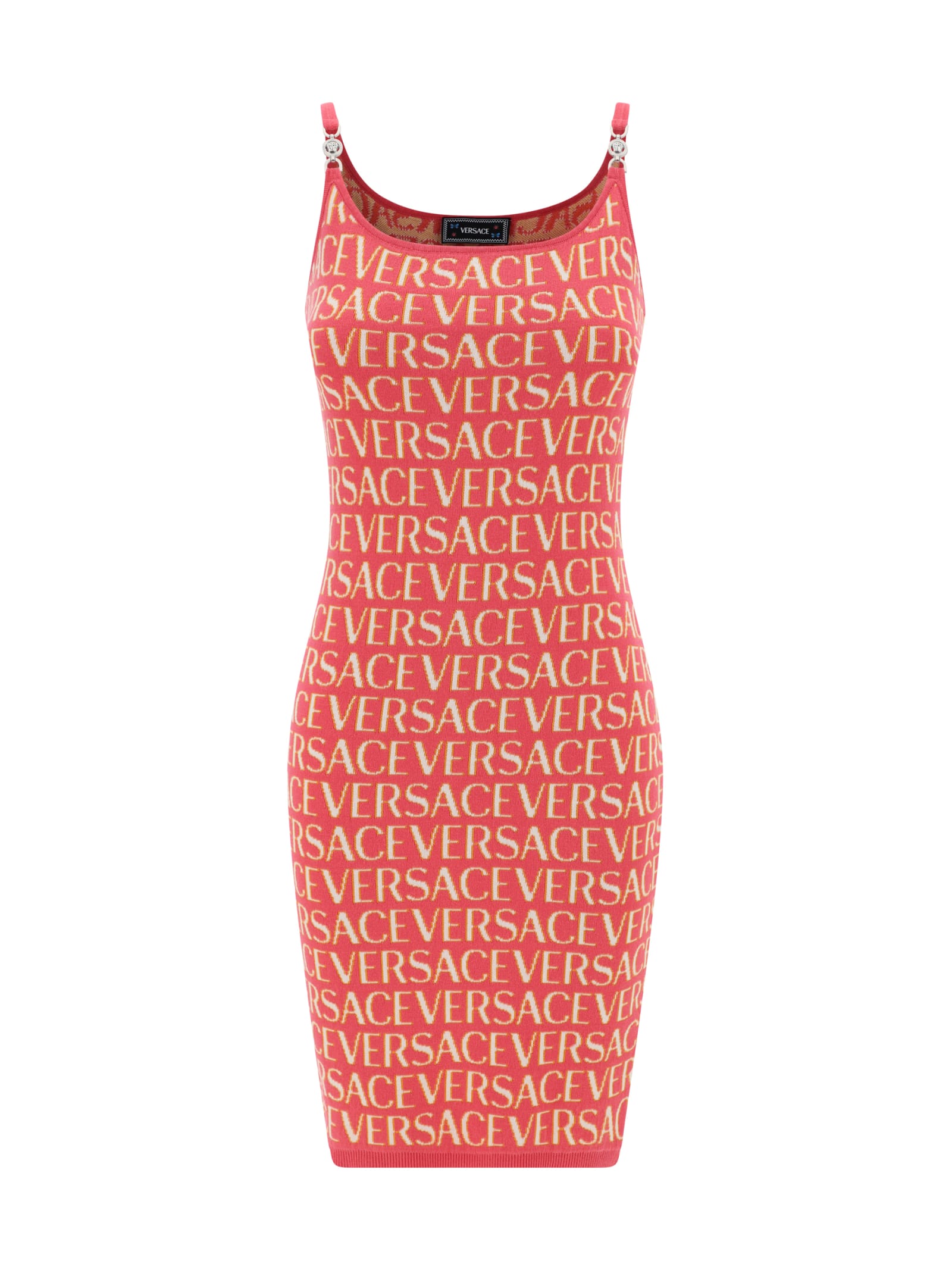 Versace Midi Dress In Fucsia