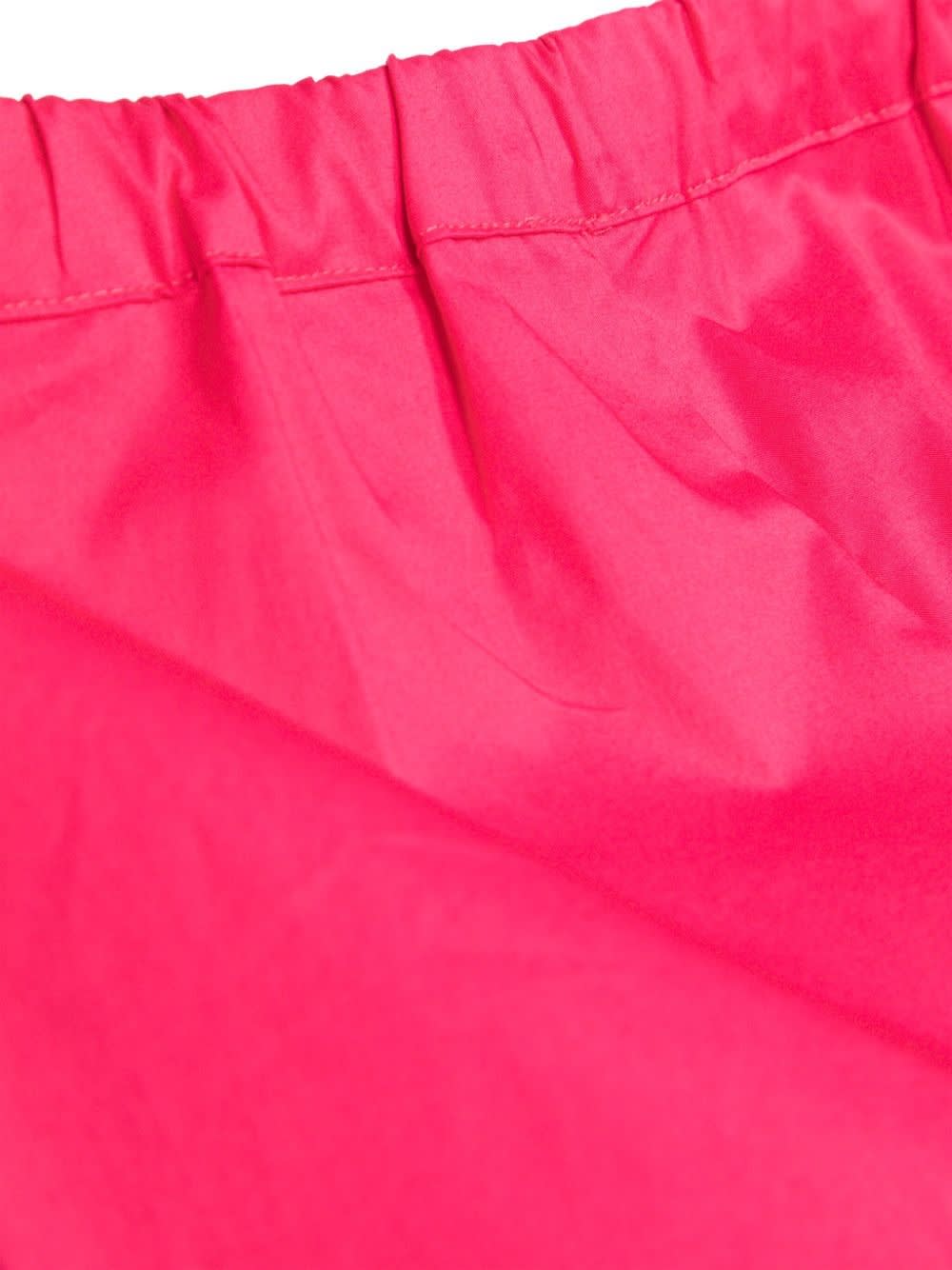 Shop Il Gufo Stretch Cotton Poplin Set In Pink And Carmine Red
