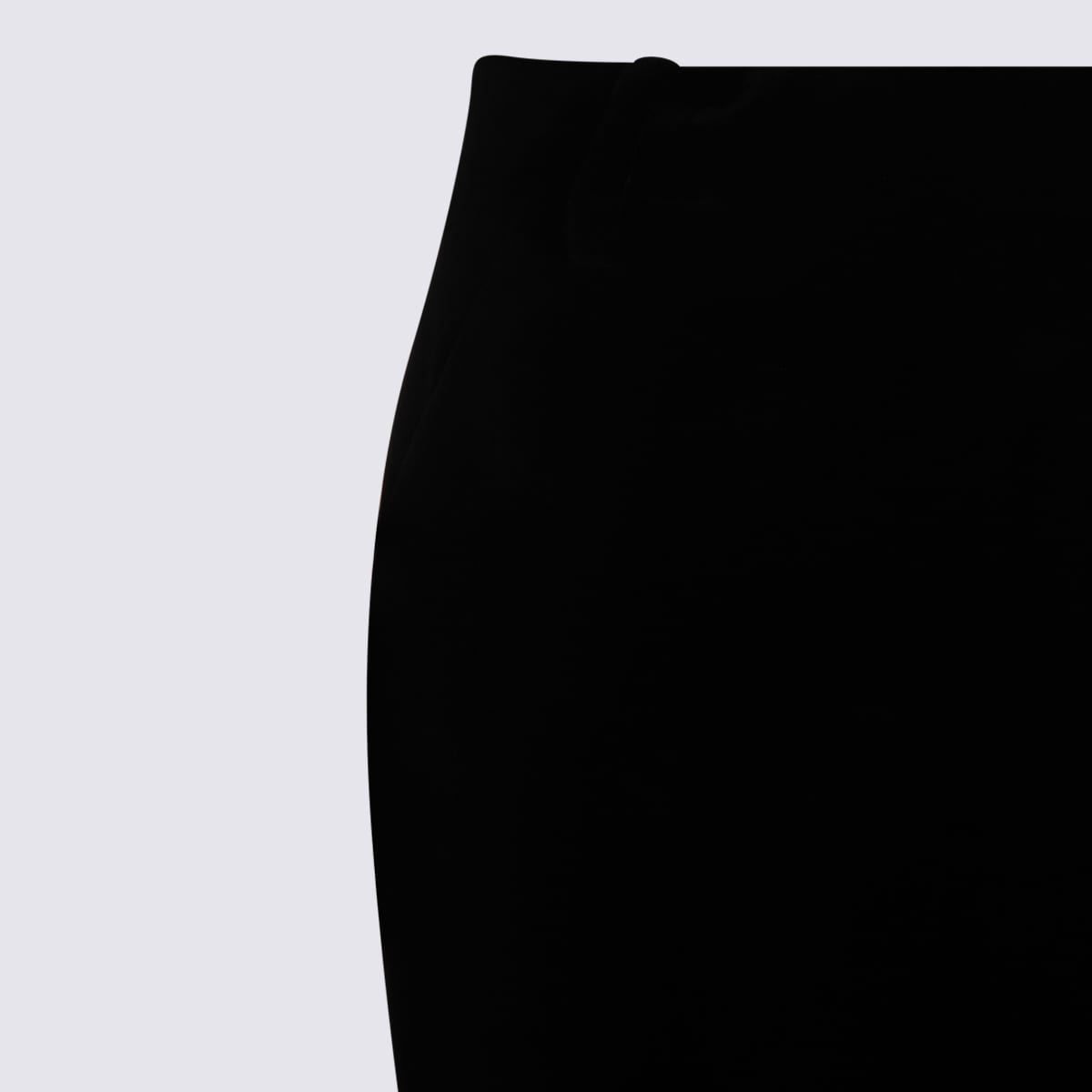 Saint Laurent Black Cotton Midi Skirt In Black