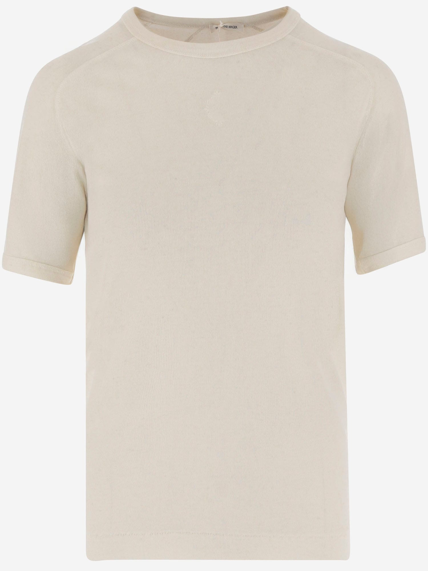 By Malene Birger Lyocell Blend T-shirt With Logo In Neutral