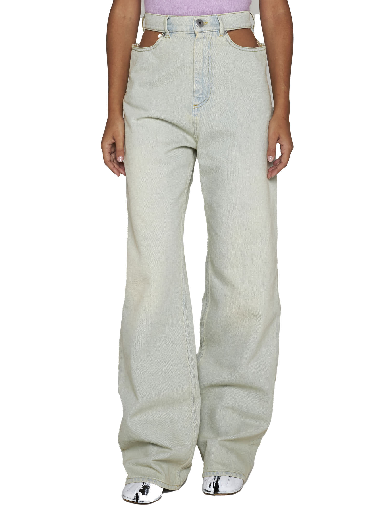 Maison Margiela Jeans In Light Blue