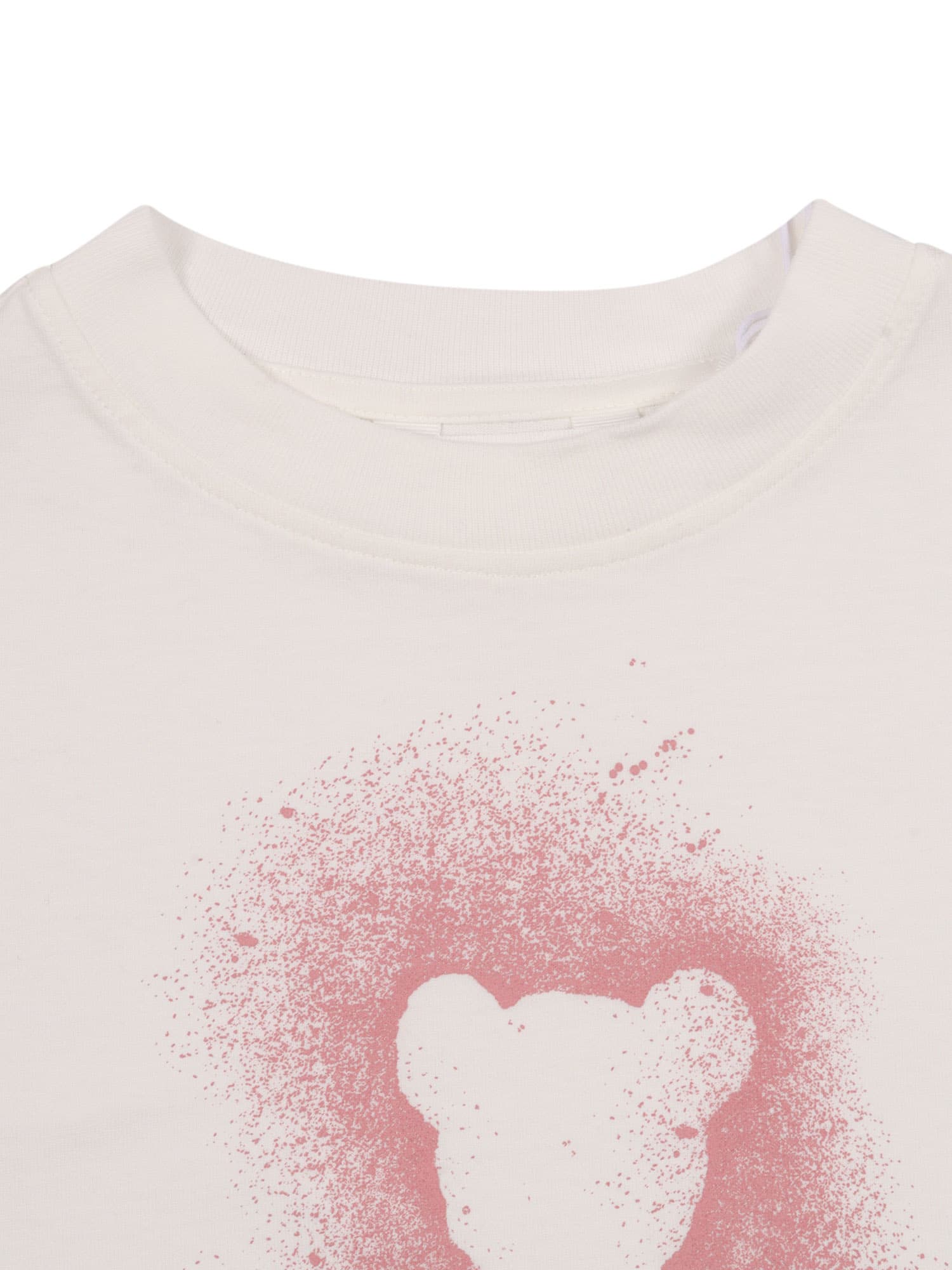 Palm Angels Pa Spray Bear Reg Tee S/s In White