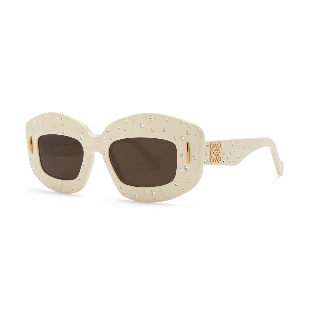 Shop Loewe Lw40114i 25e Sunglasses In Bianco