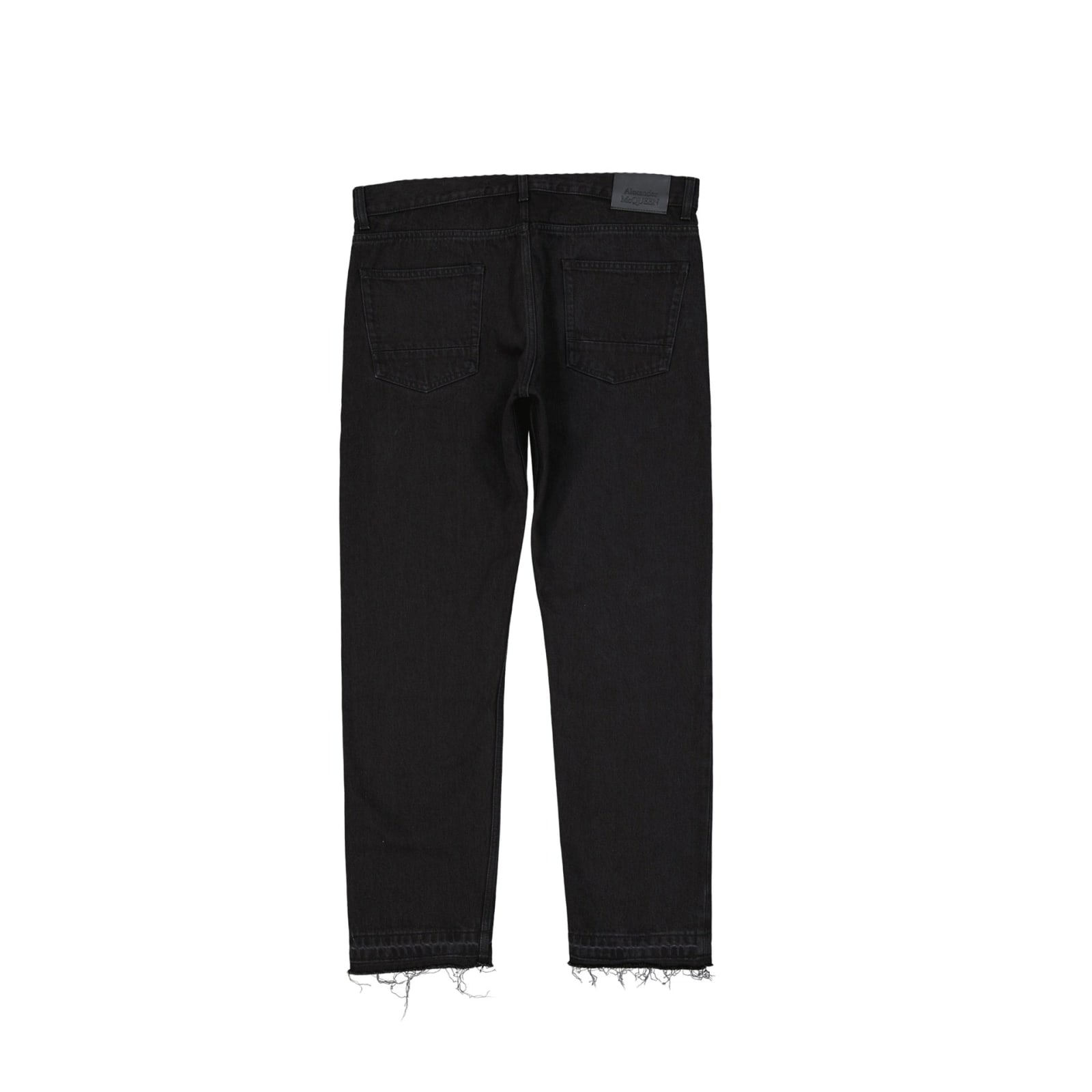 Shop Alexander Mcqueen Cotton Denim Jeans In Black