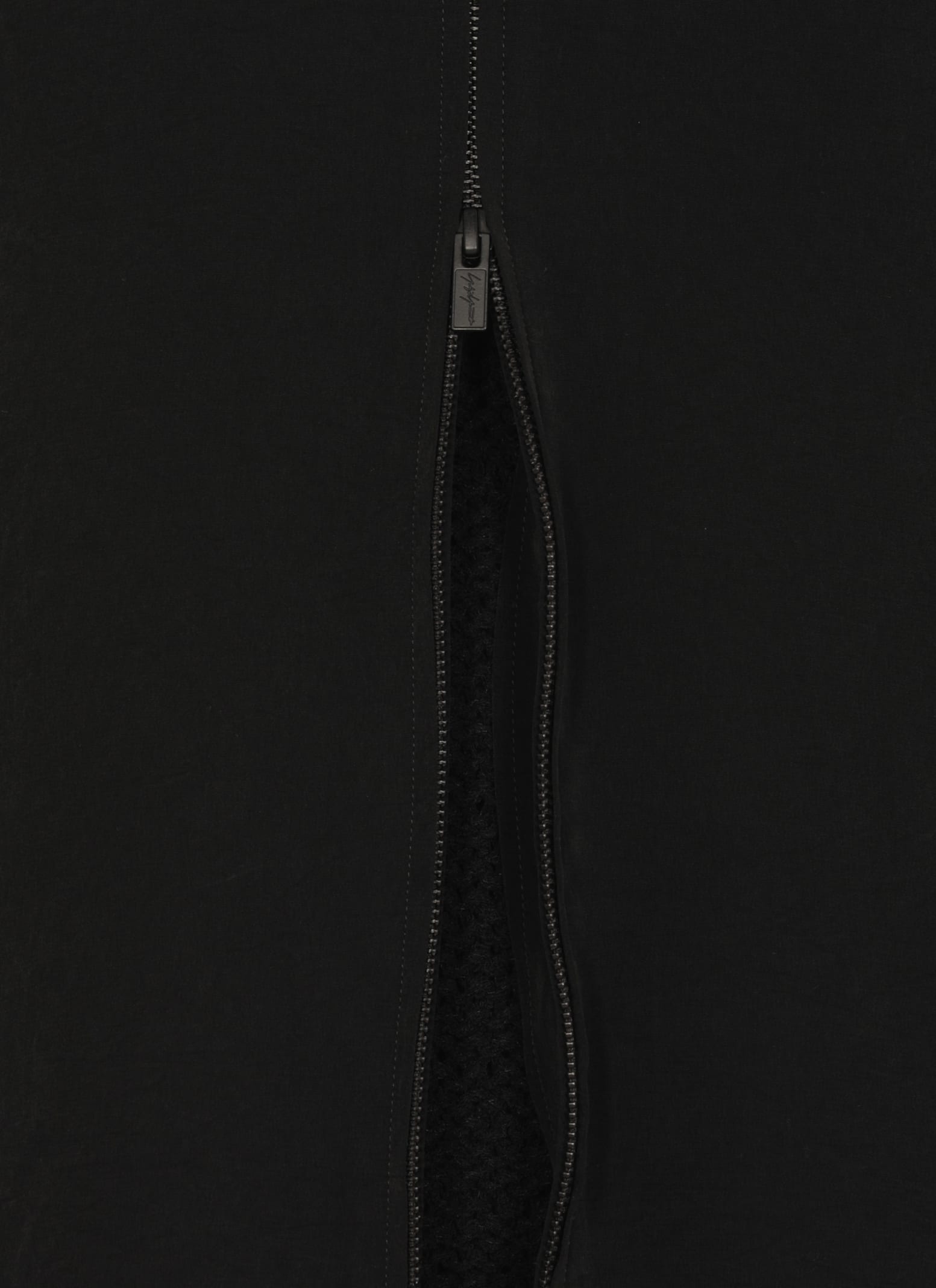 Yohji Yamamoto Lapel-collar Three-pocket Coat In Black