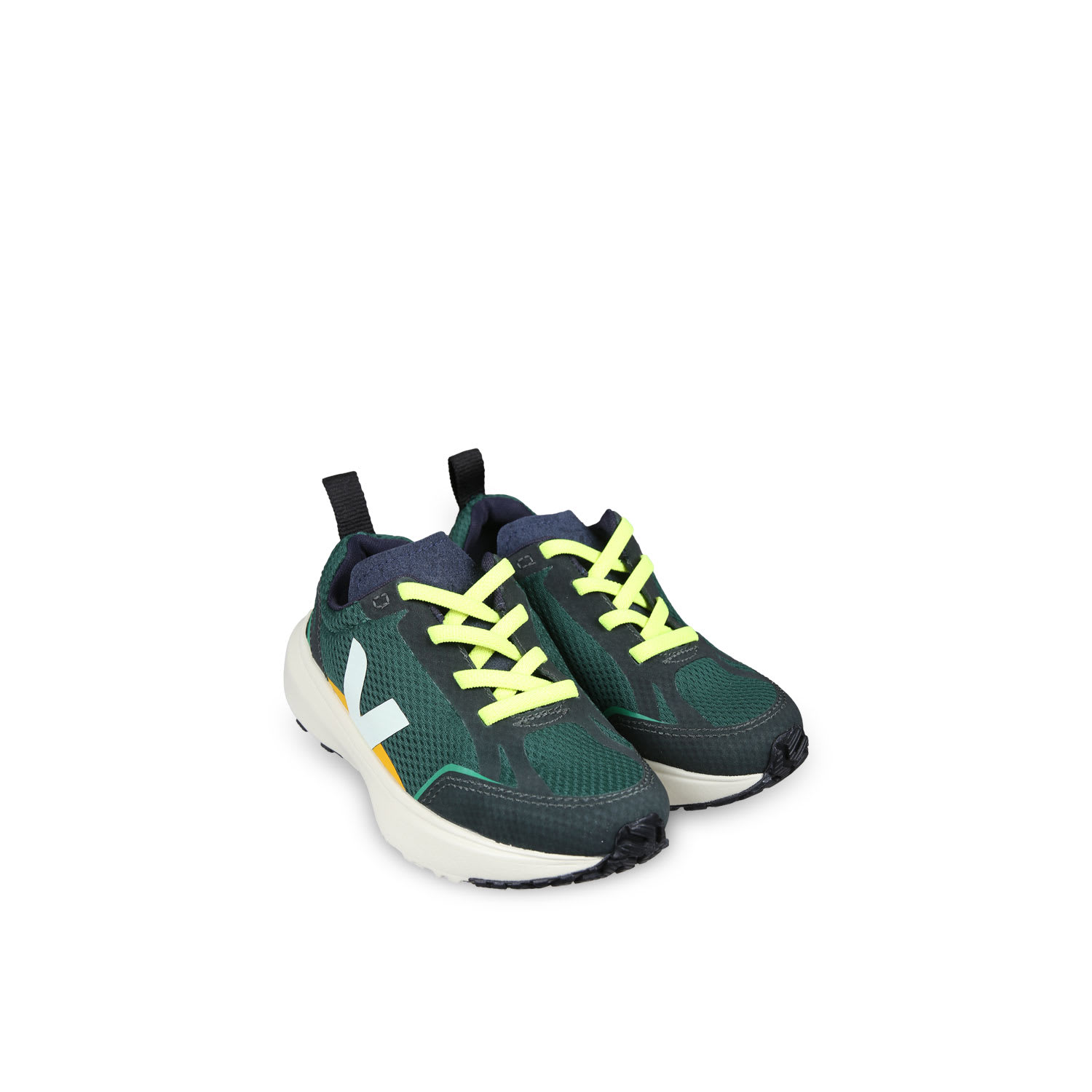 Veja Green Sneakers For Boy With Logo In Green