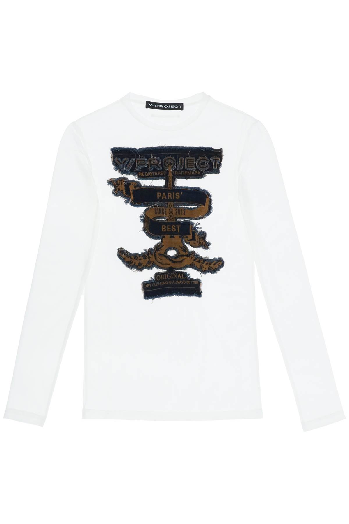 Shop Y/project Paris Best Long Sleeve Mesh T-shirt In White (white)