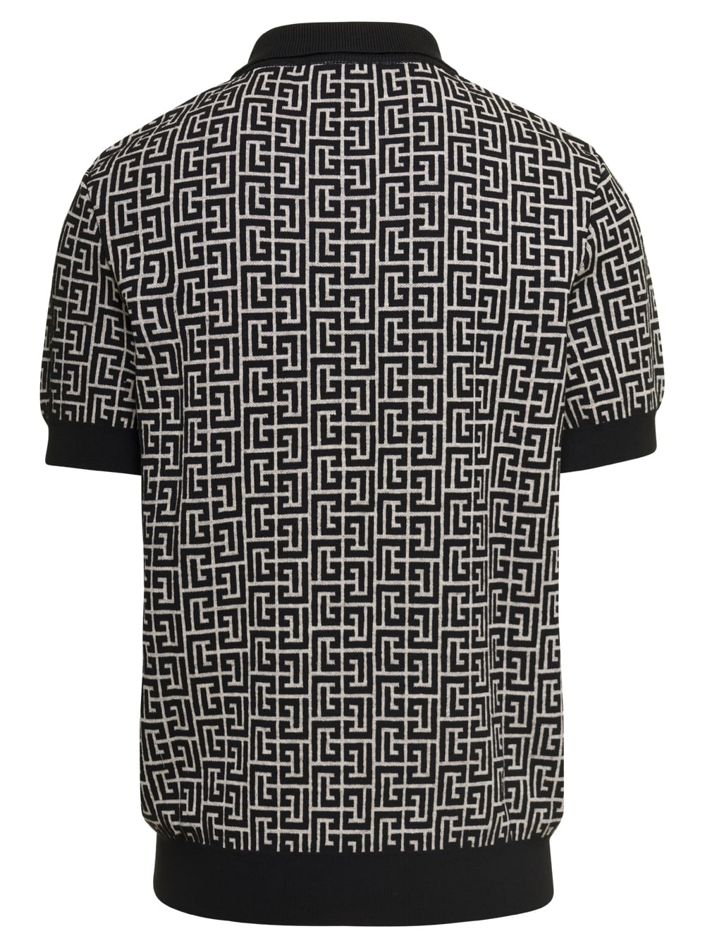 Balmain Flocked monogram-pattern T-shirt - Farfetch