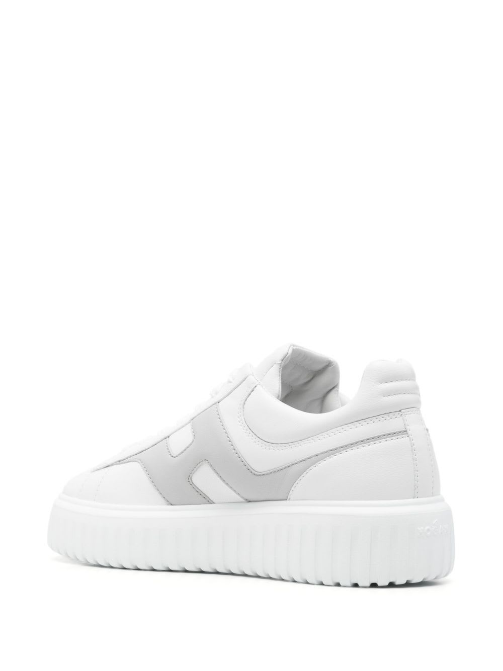 Hogan H-stripes Allacciato H Spezzata Sneakers In White