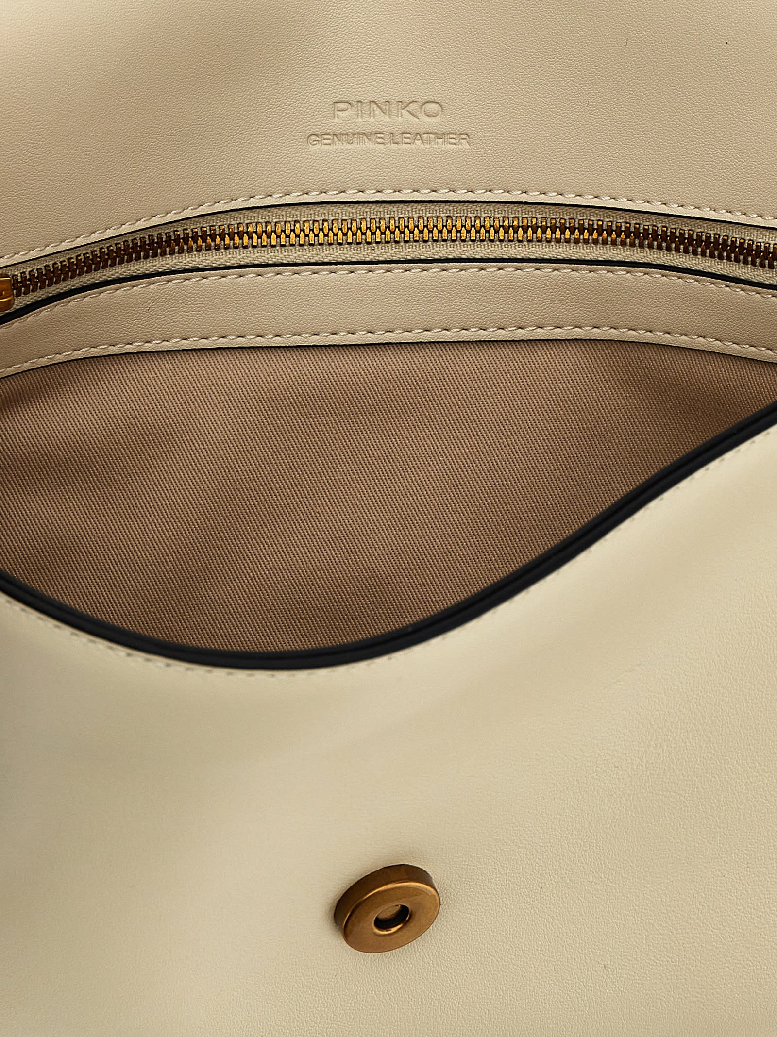 Shop Pinko Love One Classic Crossbody Bag In White