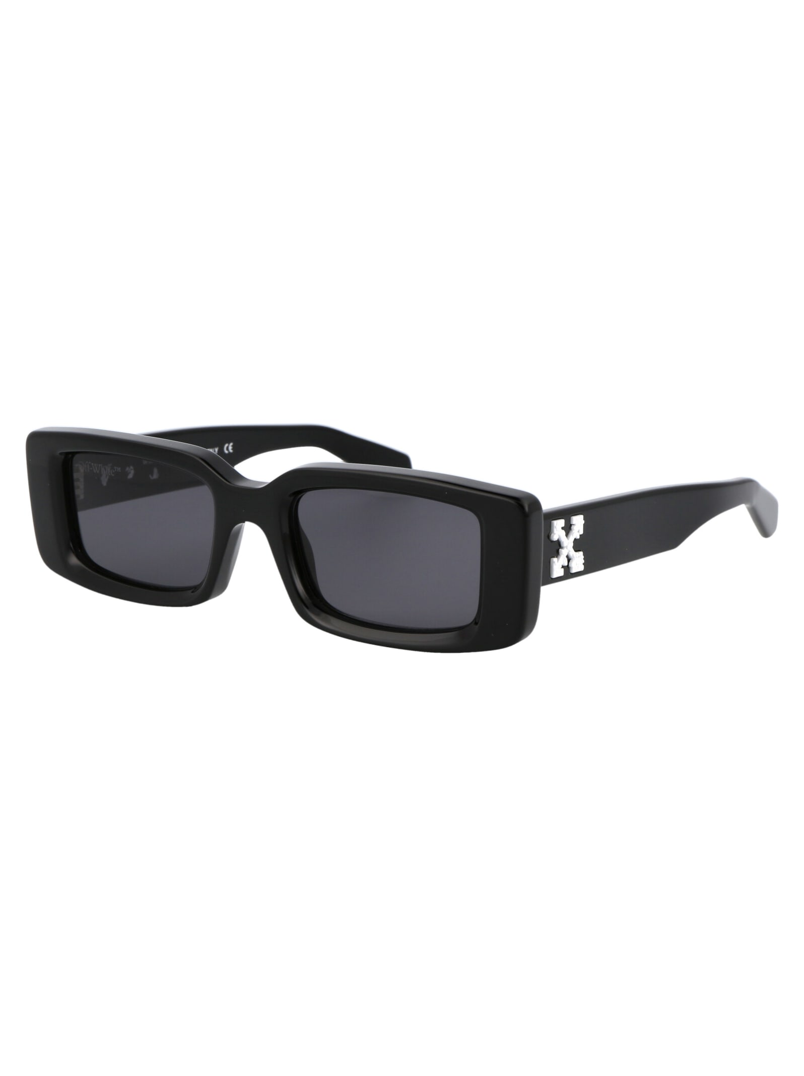 Shop Off-white Arthur Sunglasses In 1007 Black Dark Grey