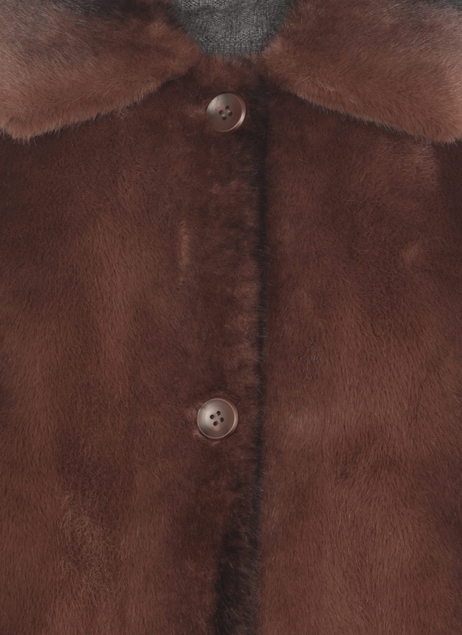 Shop Valentini 1972 Synth Fur Coat In Brown