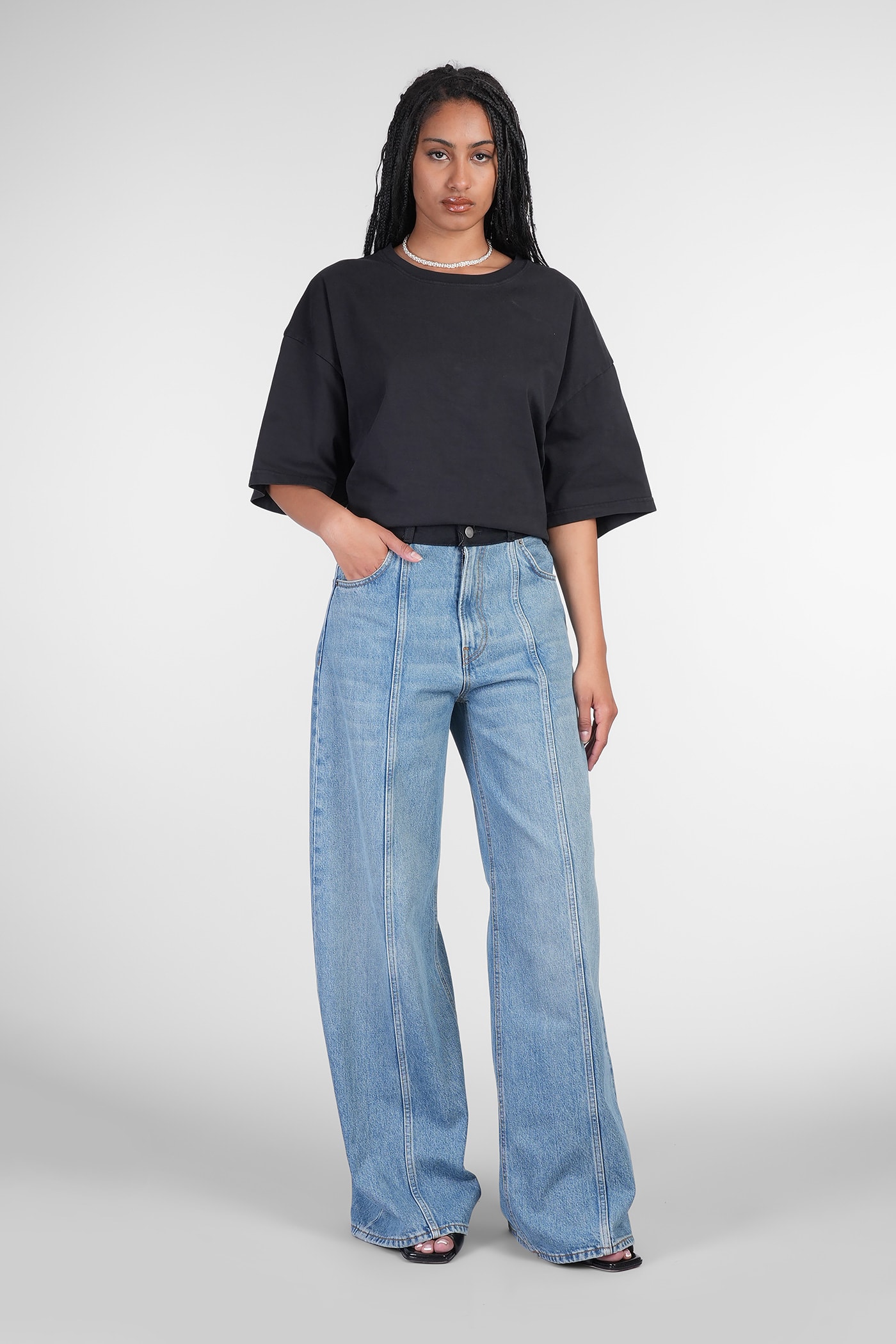 Haikure Peace Jeans In Blue Cotton